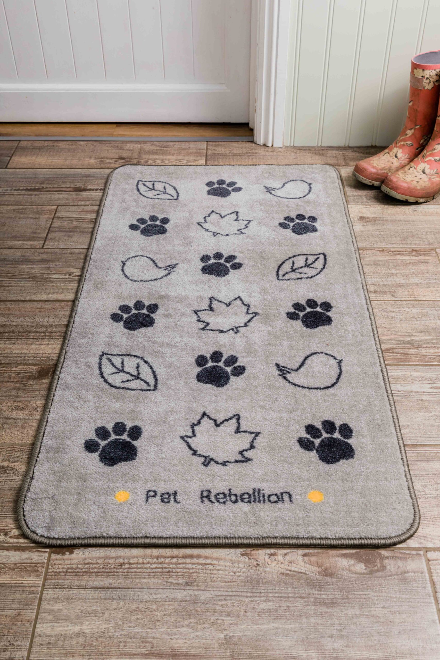 Pet Rebellion Stop Muddy Paws Stylish Fun Floor Mat Republic Machine  Washable