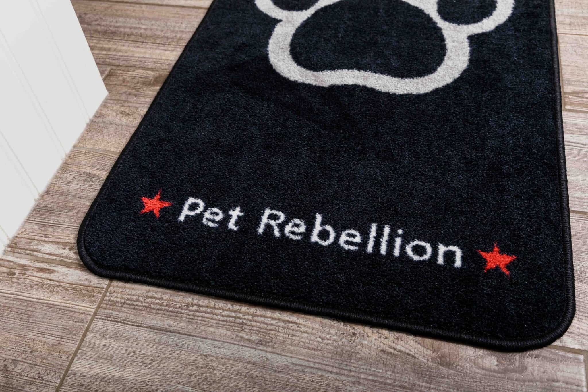 XL Black Stop Muddy Paws Rug Pet Rebellion