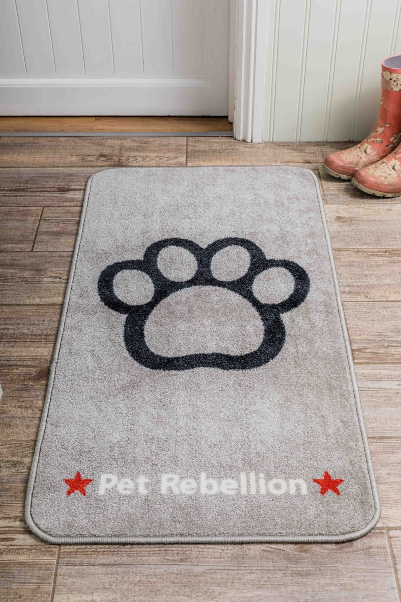 Stop Muddy Paws XL Grey Pet Rug Pet Rebellion