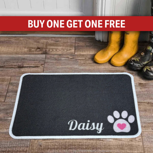 Personalised Food Mat Little Paw Pink