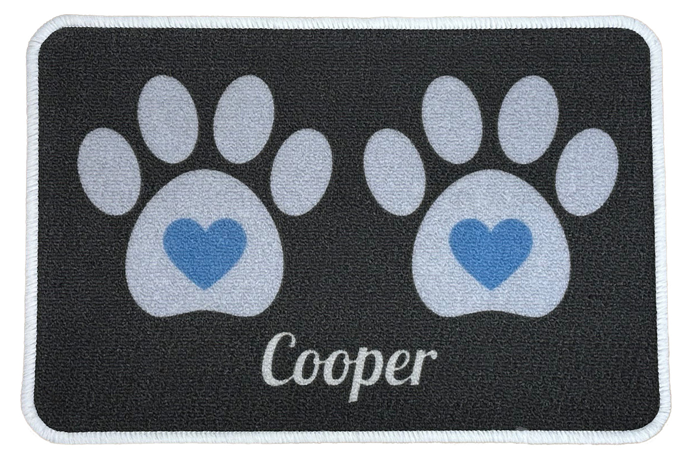 Personalised Food Mat Heart Blue - Image 2