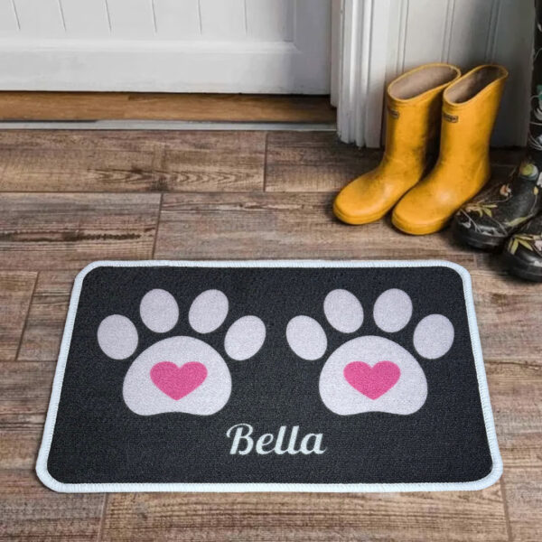 Personalised Food Mat Heart Pink