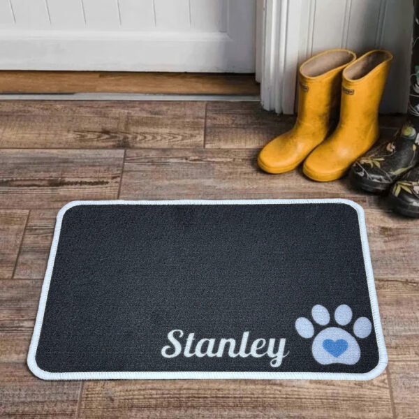 Personalised Food Mat Little Paw Blue