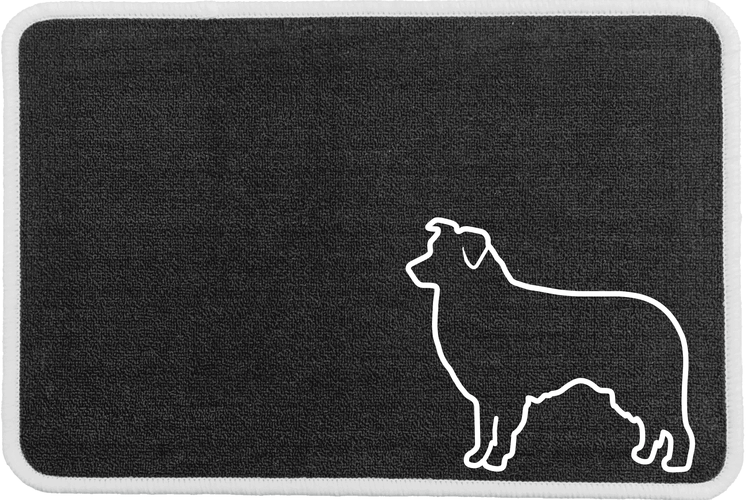 Personalised Dog Breeds Food Mat - (A to C) Charcoal - Australian Shepherd