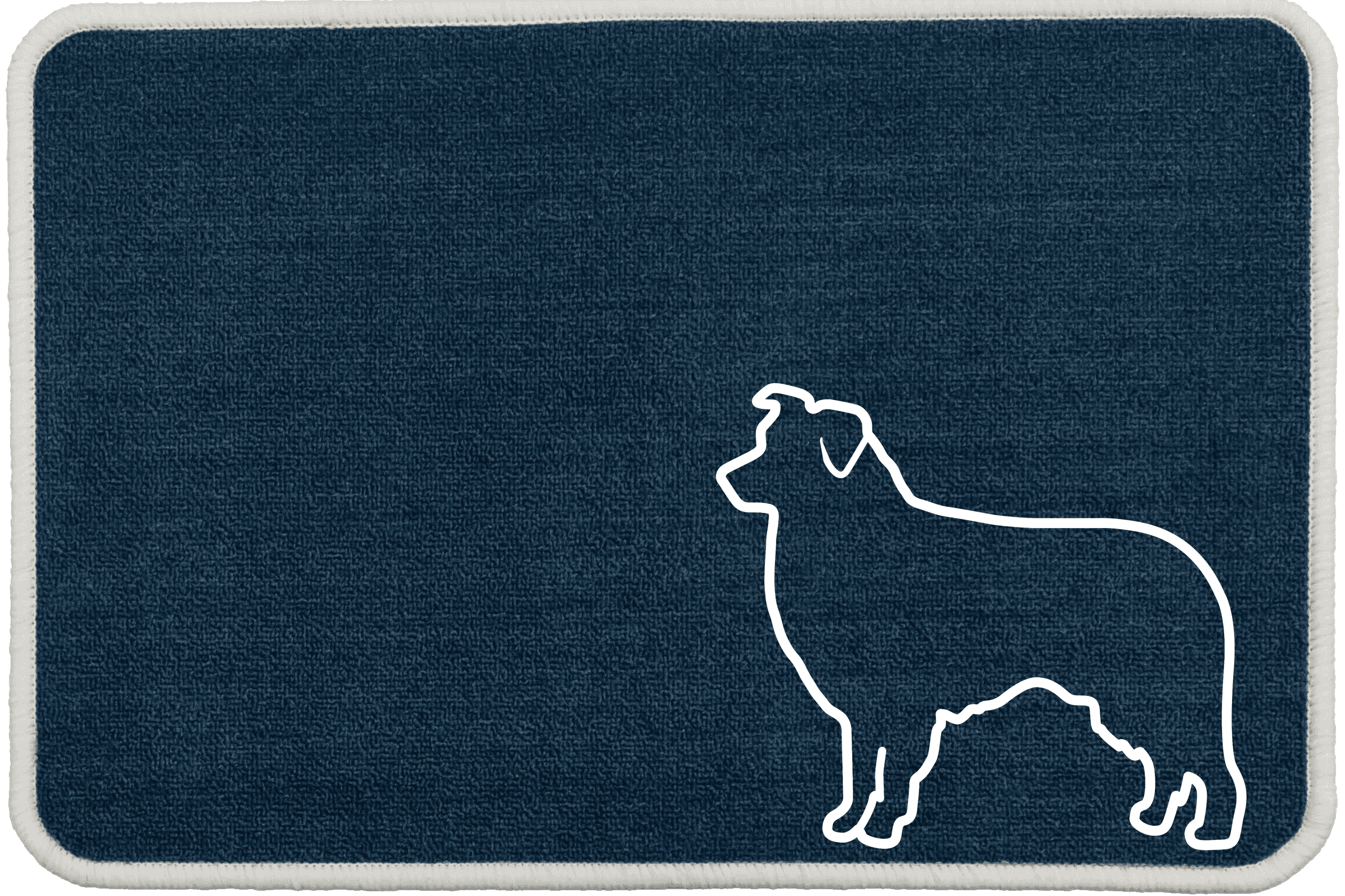 Personalised Dog Breeds Food Mat - (A to C) Blue - Australian Shepherd
