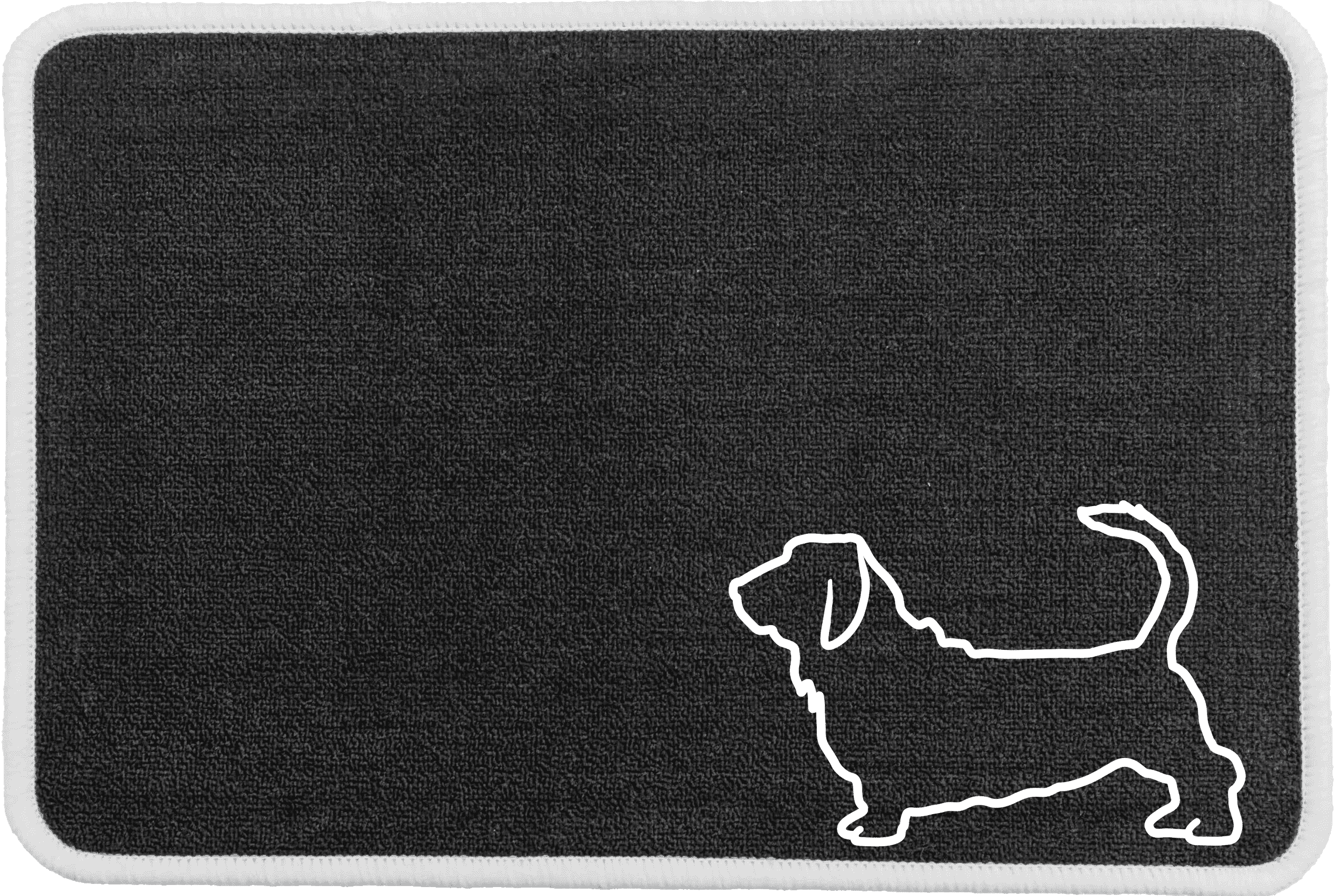 Personalised Dog Breeds Food Mat - (A to C) Charcoal - Bassett Hound