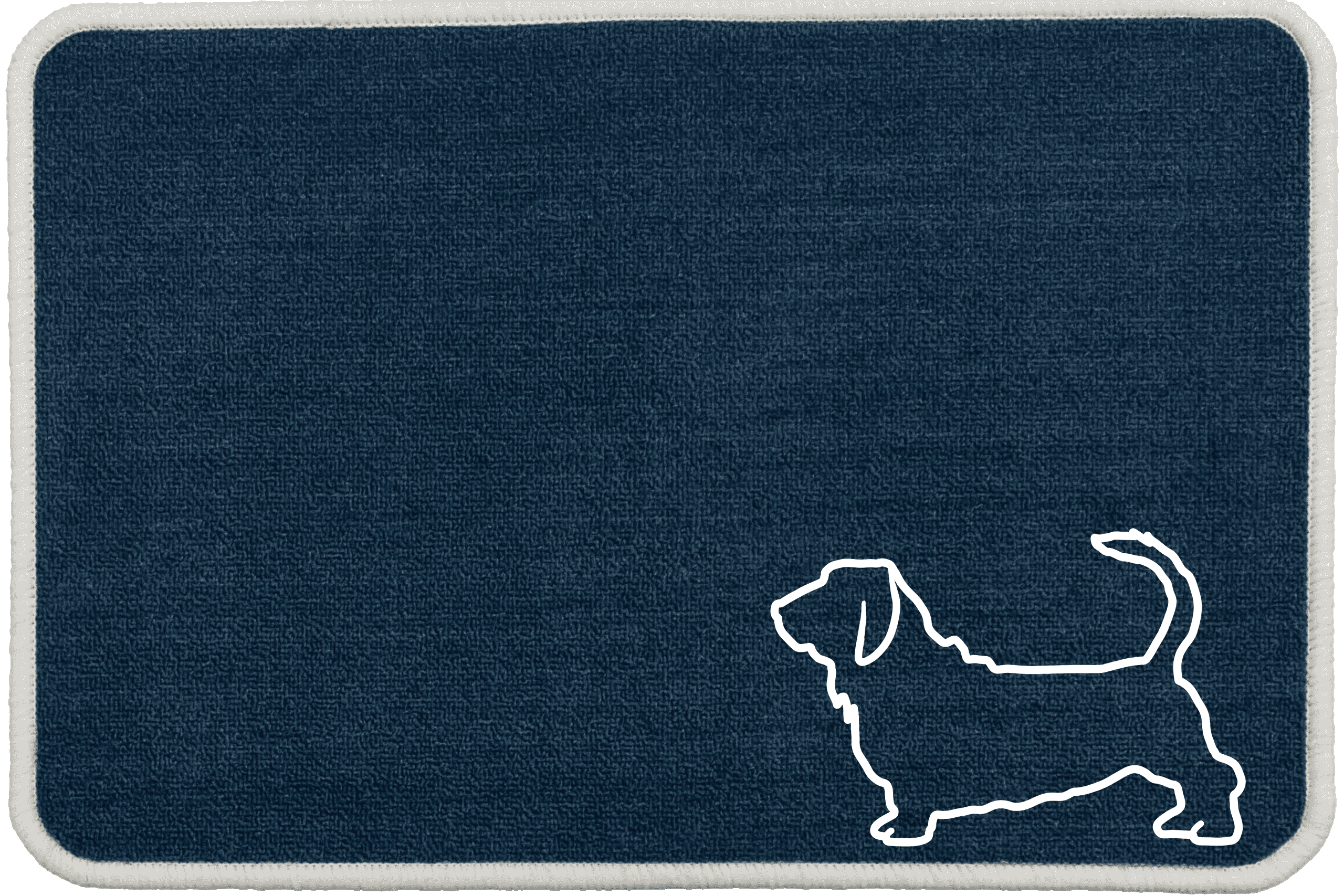 Personalised Dog Breeds Food Mat - (A to C) Blue - Bassett Hound