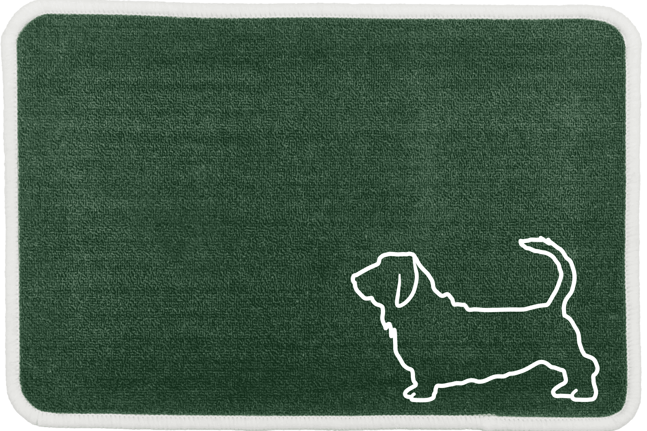 Personalised Dog Breeds Food Mat - (A to C) Green - Bassett Hound