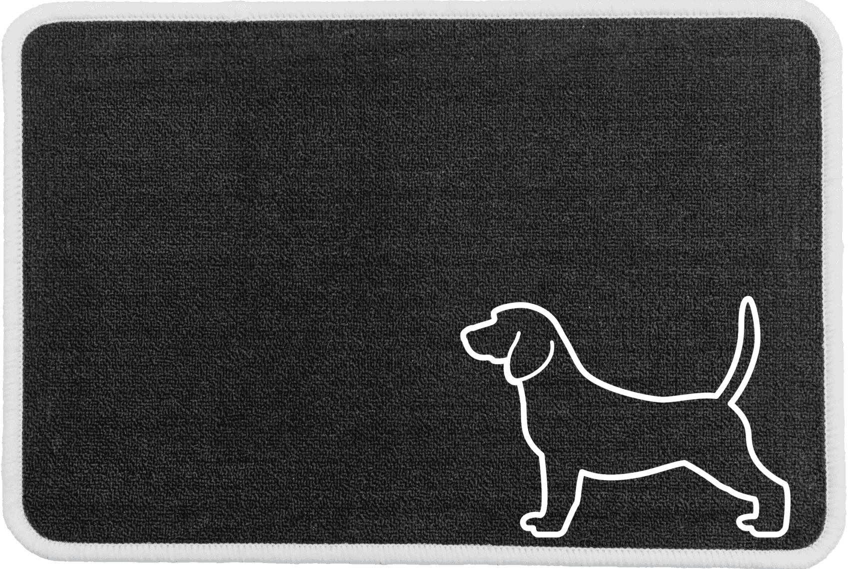 Personalised Dog Breeds Food Mat - (A to C) Charcoal - Beagle