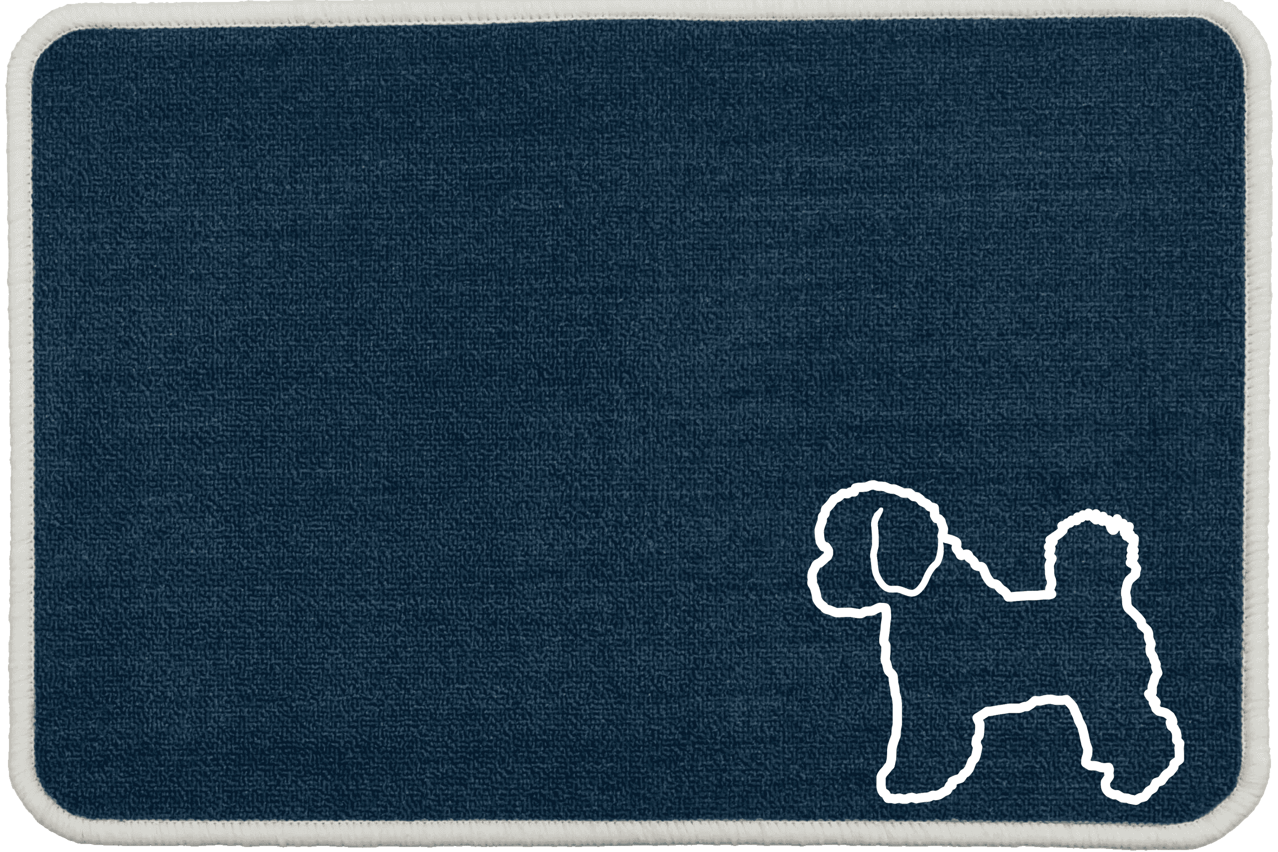 Personalised Dog Breeds Food Mat - (A to C) Blue - Bichon Frise