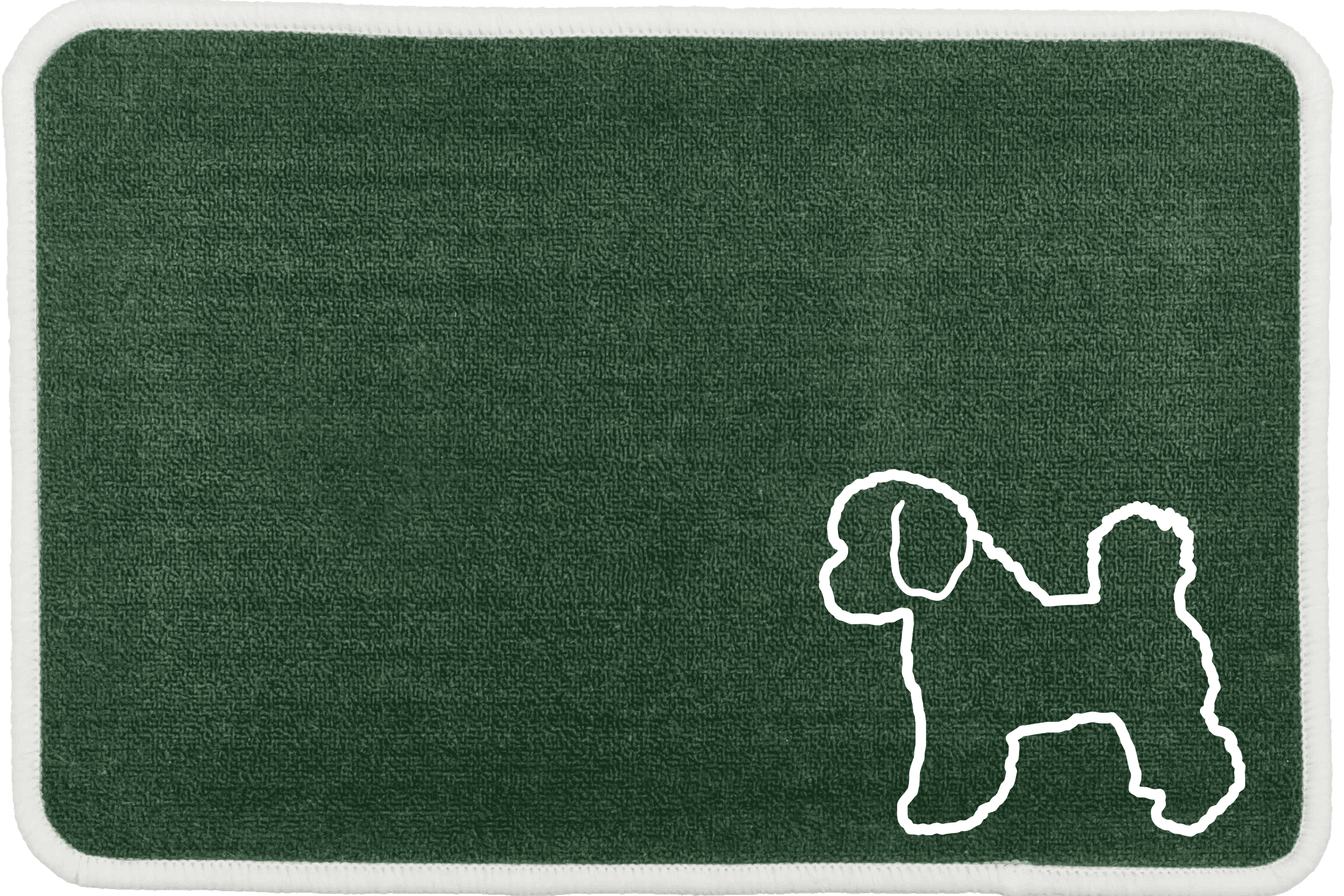 Personalised Dog Breeds Food Mat - (A to C) Green - Bichon Frise