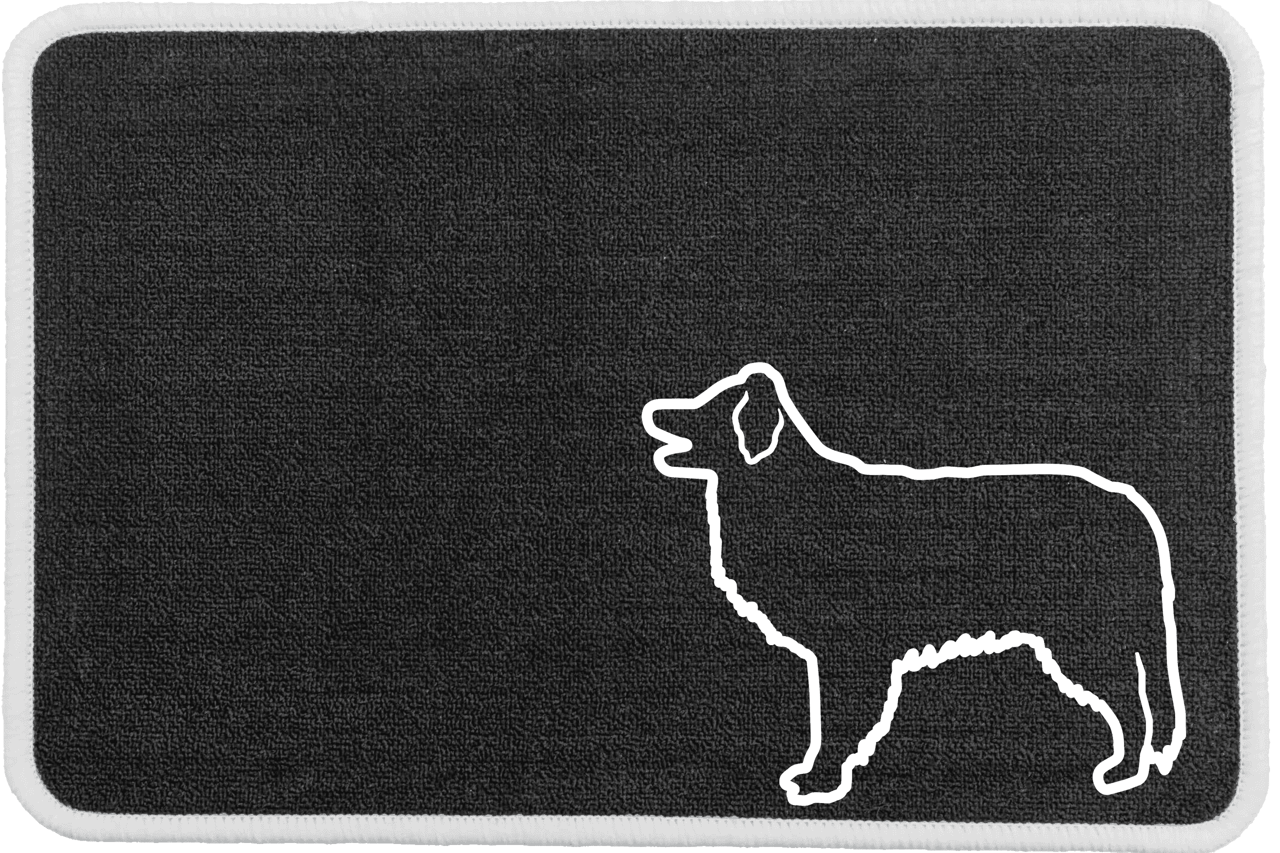 Personalised Dog Breeds Food Mat - (A to C) Charcoal - Border Collie