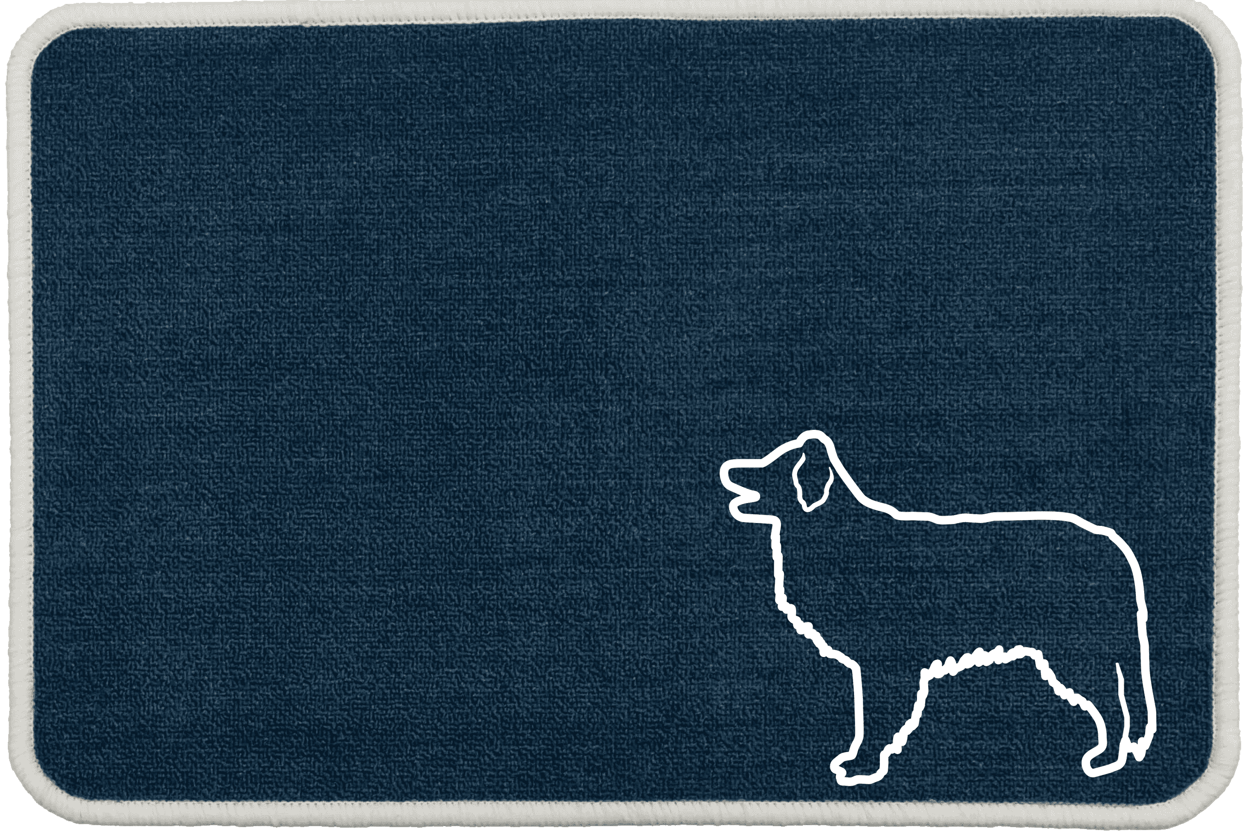Personalised Dog Breeds Food Mat - (A to C) Blue - Border Collie
