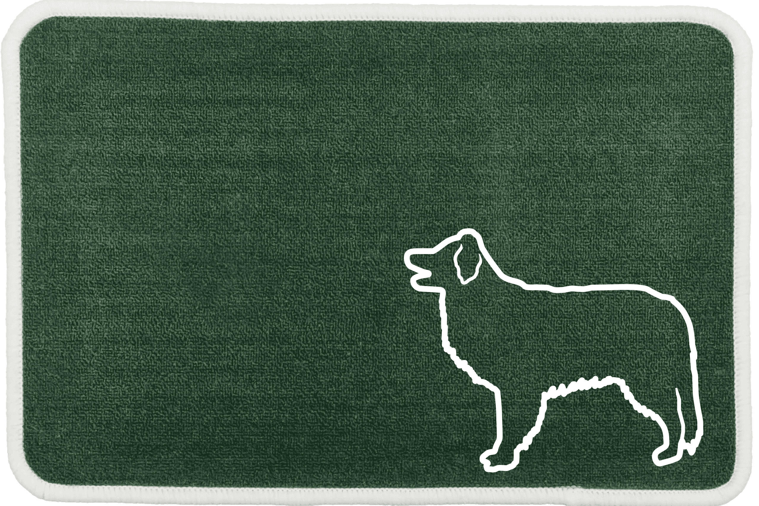 Personalised Dog Breeds Food Mat - (A to C) Green - Border Collie