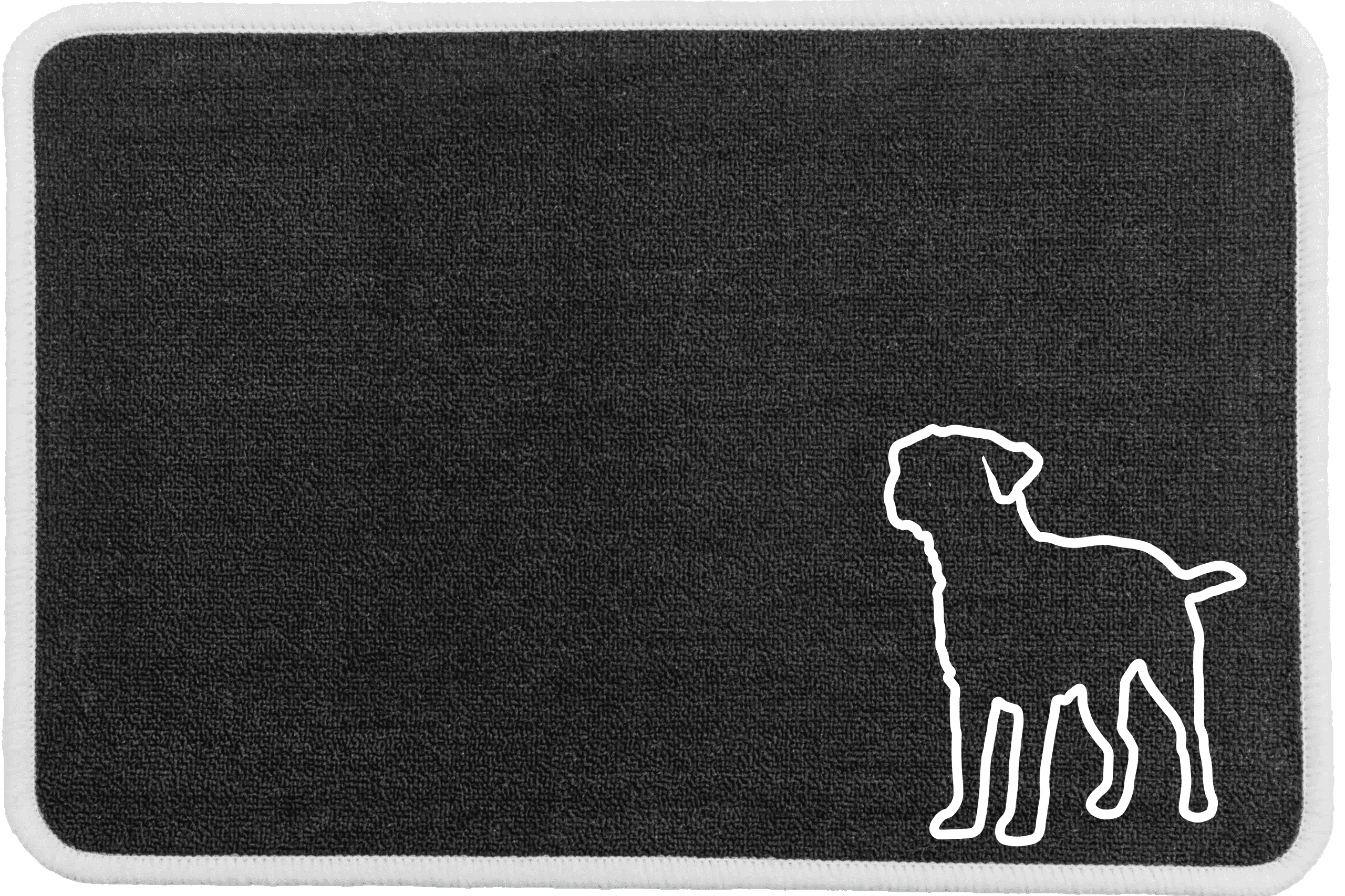 Personalised Dog Breeds Food Mat - (A to C) Charcoal - Border Terrier