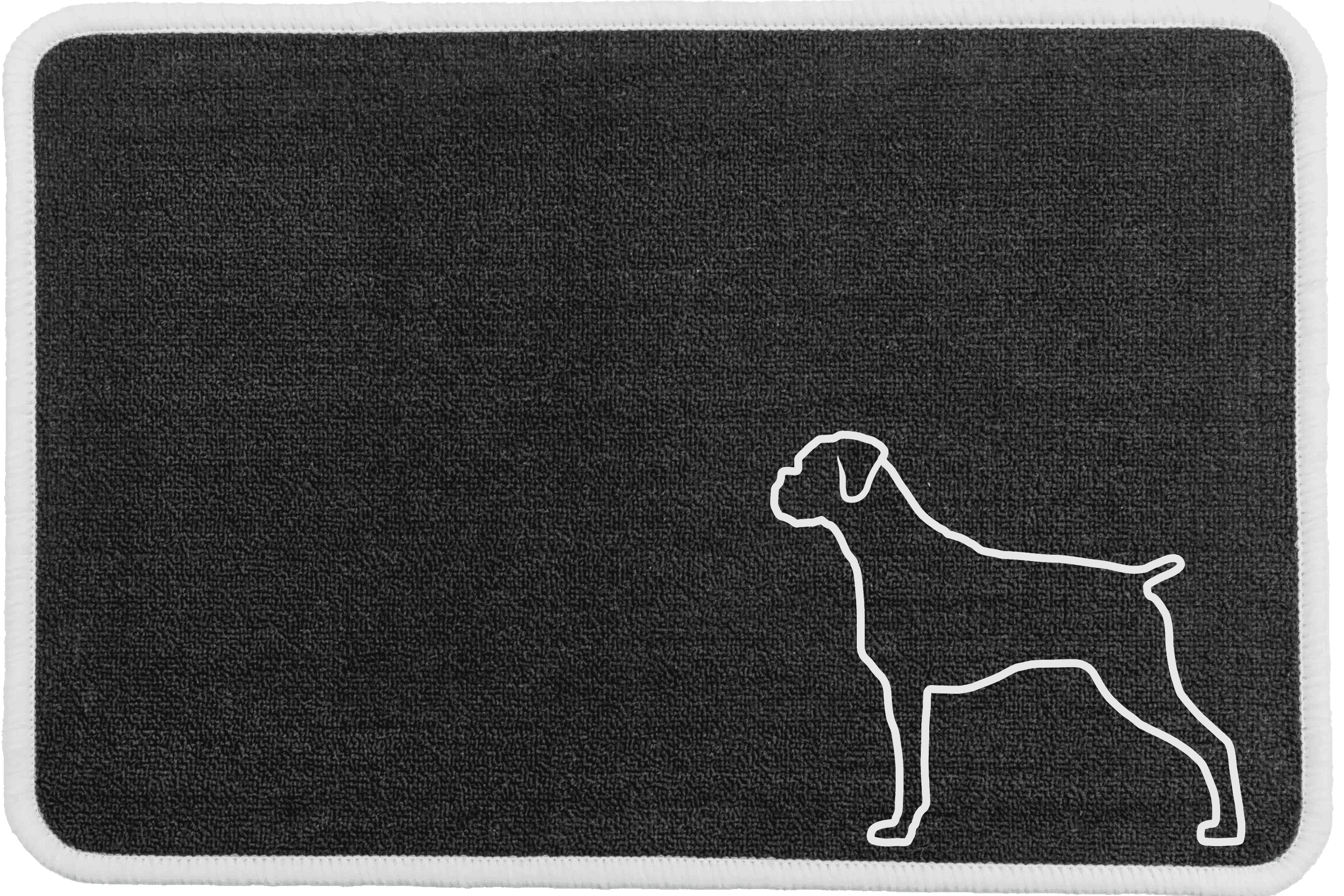 Personalised Dog Breeds Food Mat - (A to C) Charcoal - Boxer