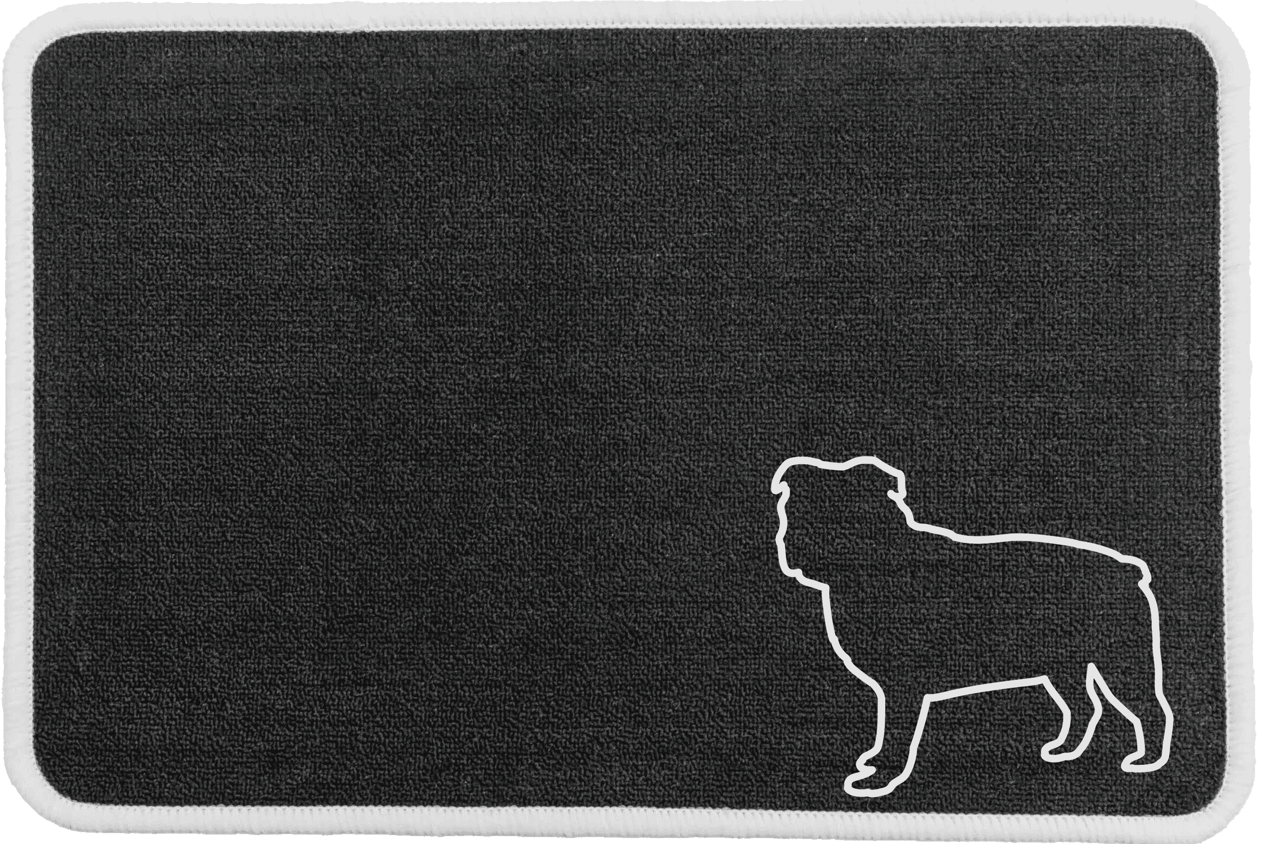 Personalised Dog Breeds Food Mat - (A to C) Charcoal - Bulldog
