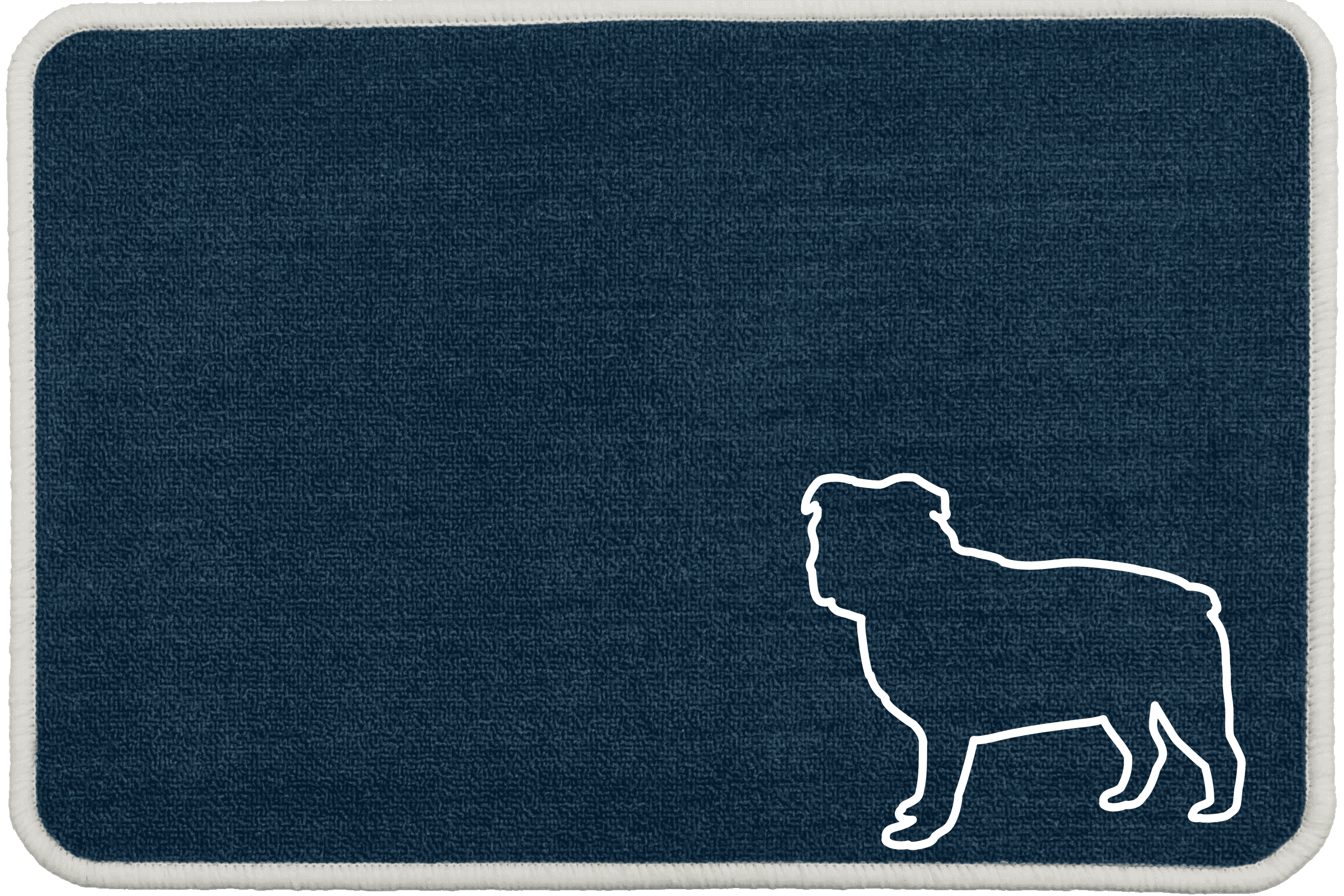 Personalised Dog Breeds Food Mat - (A to C) Blue - Bulldog