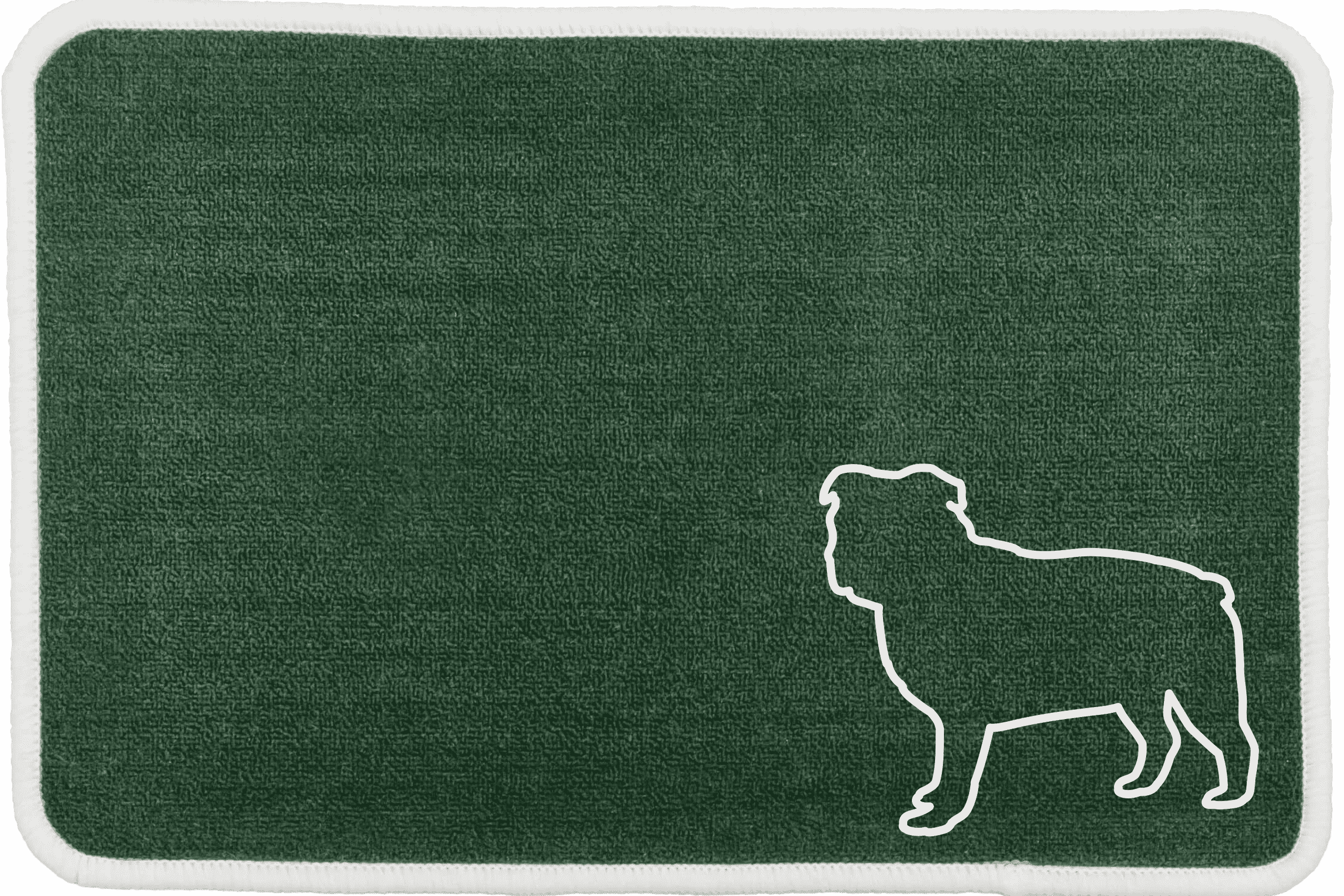 Personalised Dog Breeds Food Mat - (A to C) Green - Bulldog