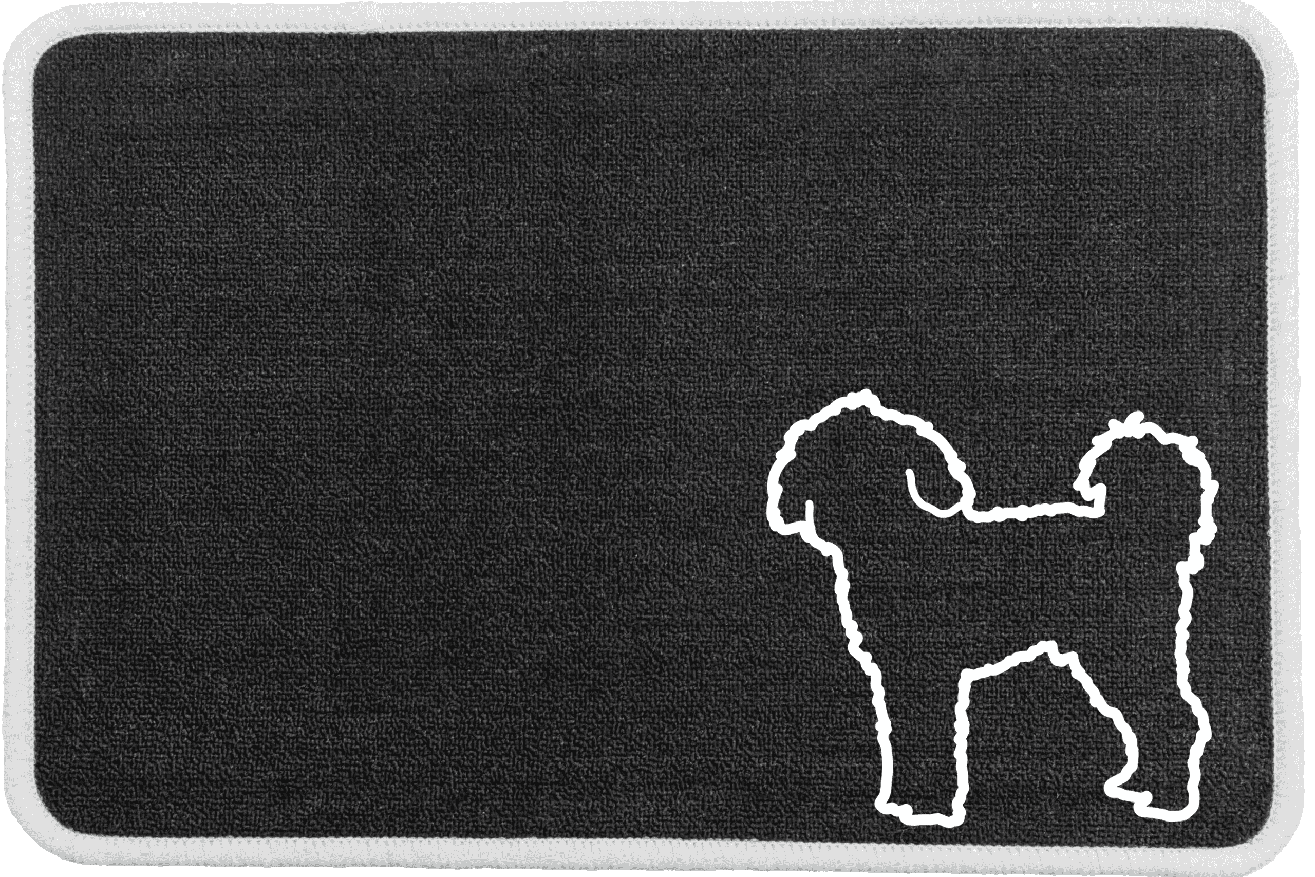 Personalised Dog Breeds Food Mat - (A to C) Charcoal - Cavapoochon