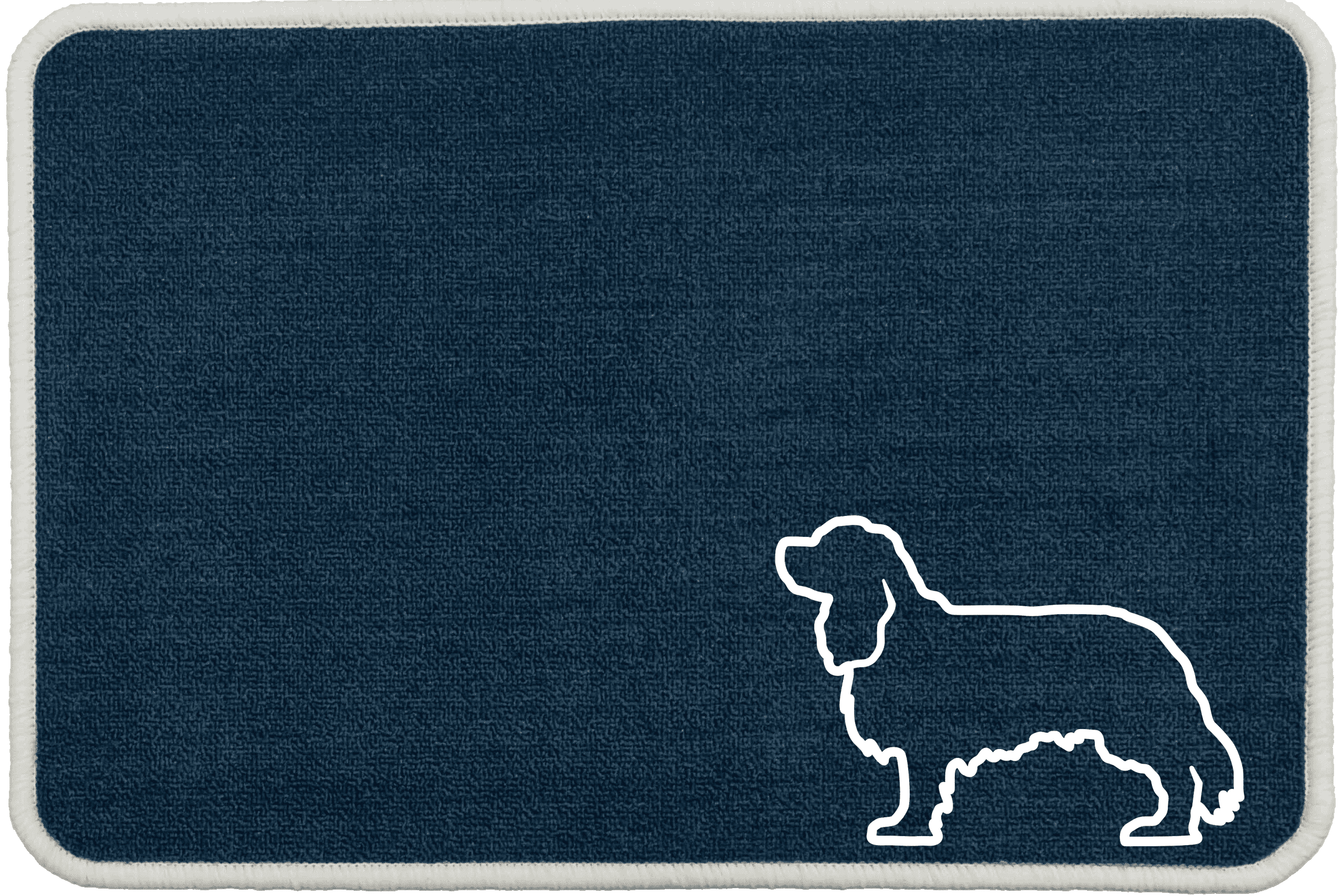 Personalised Dog Breeds Food Mat - (A to C) Blue - Cavalier King Charles Spaniel