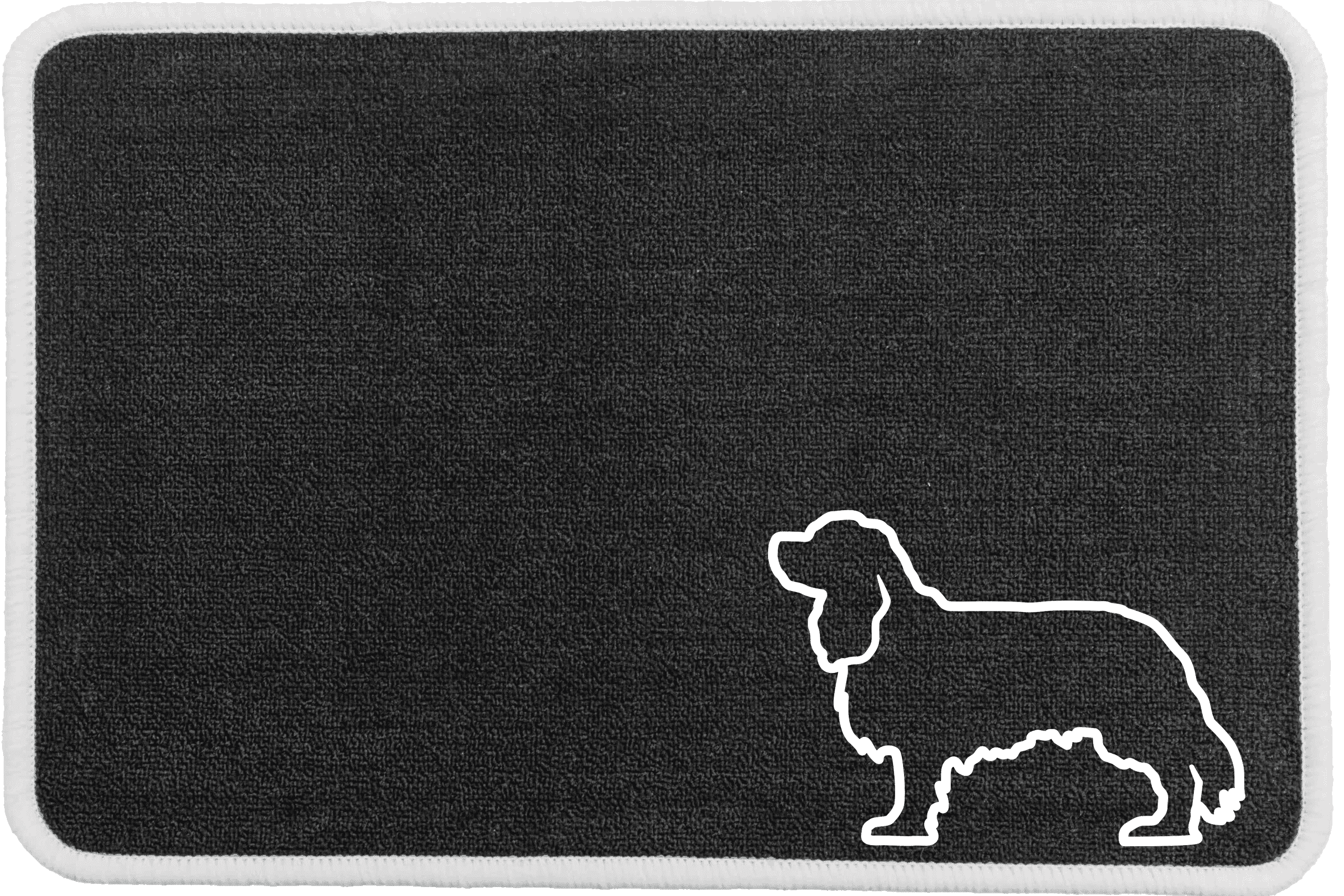 Personalised Dog Breeds Food Mat - (A to C) Charcoal - Cavalier King Charles Spaniel