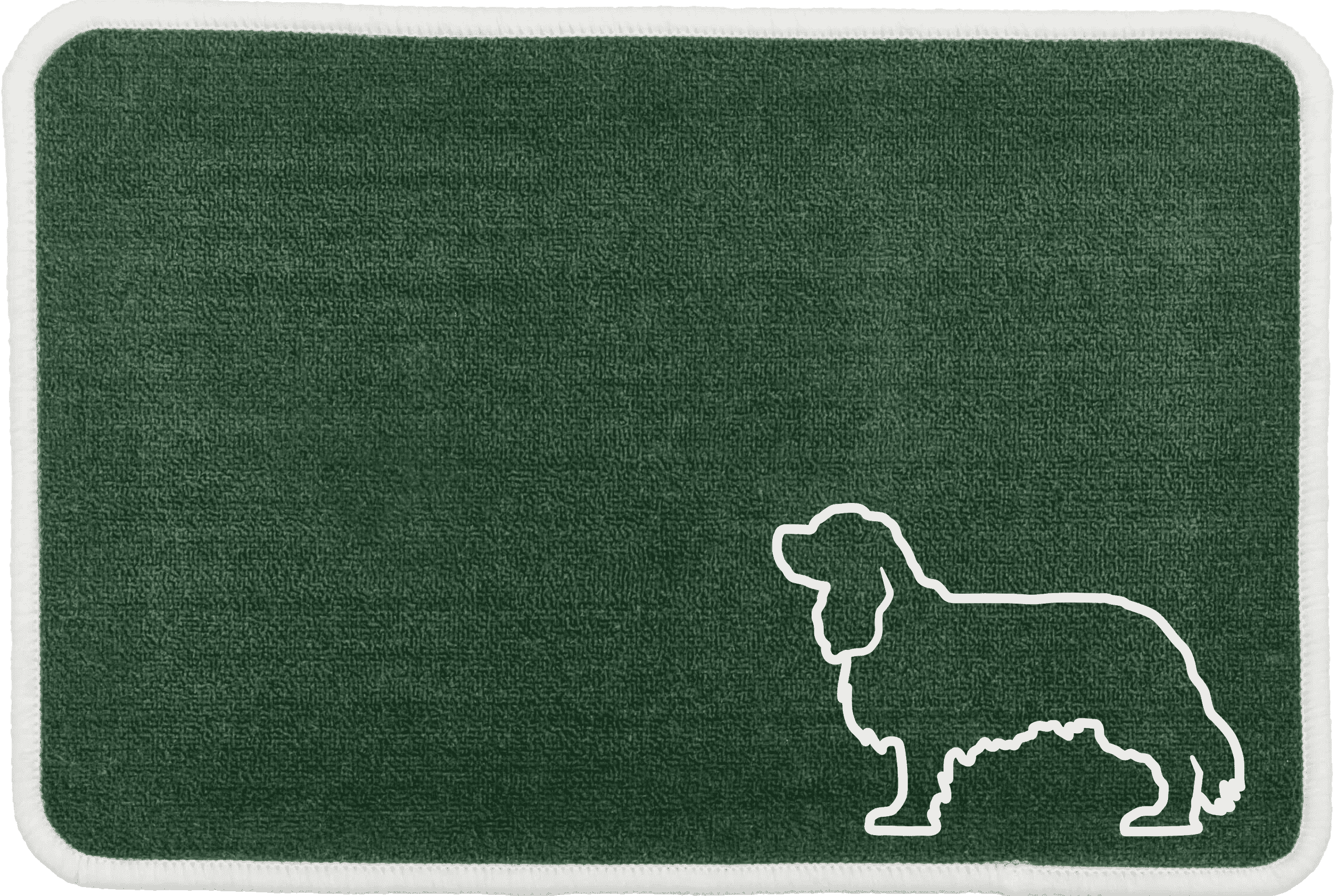 Personalised Dog Breeds Food Mat - (A to C) Green - Cavalier King Charles Spaniel