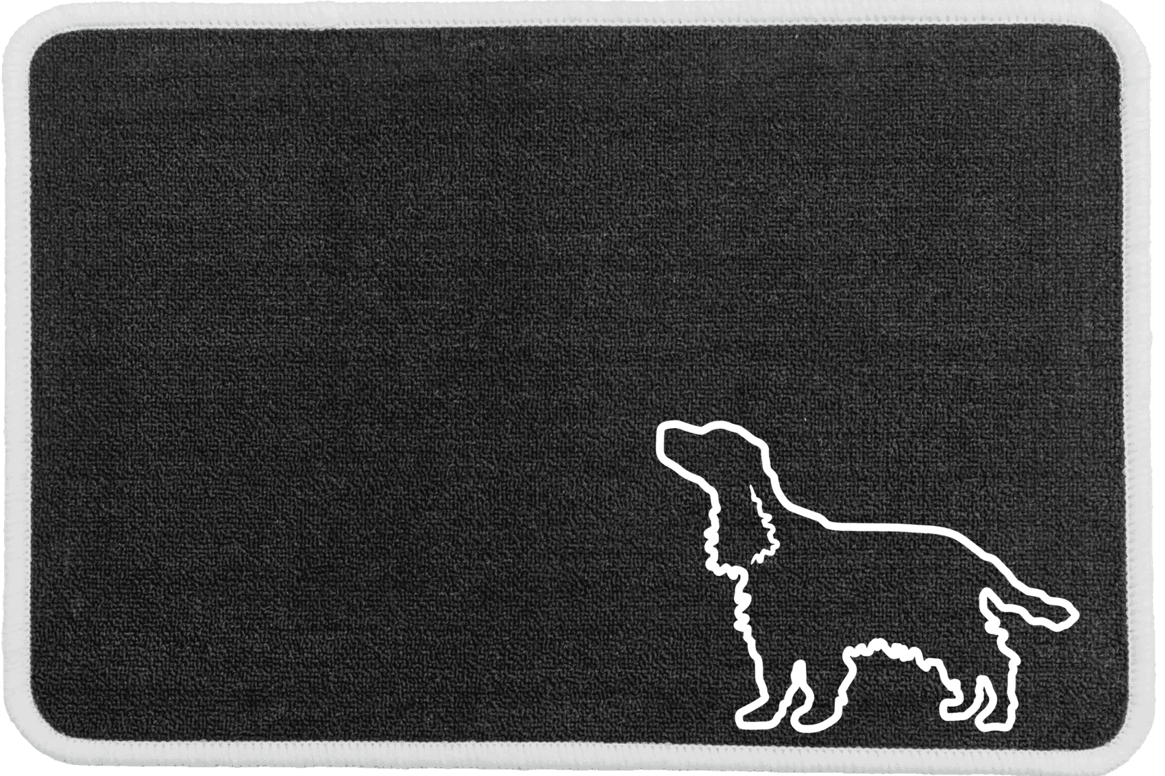 Personalised Dog Breeds Food Mat - (A to C) Charcoal - Cockerspaniel