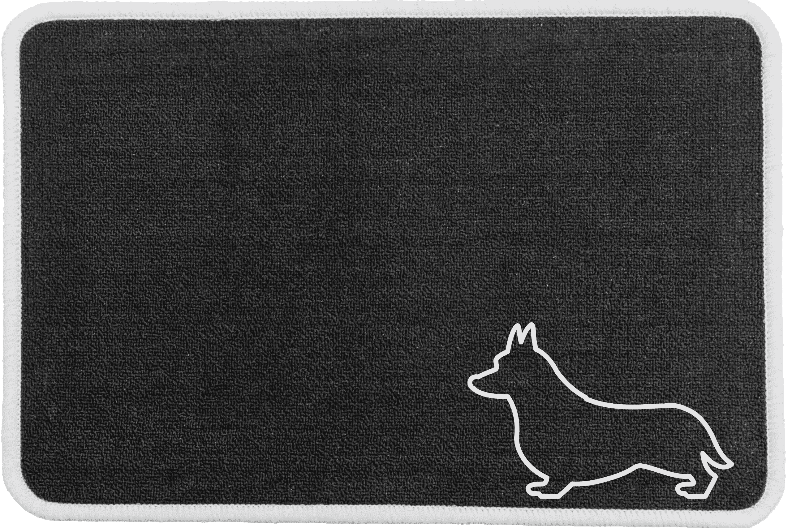 Personalised Dog Breeds Food Mat - (A to C) Charcoal - Corgi