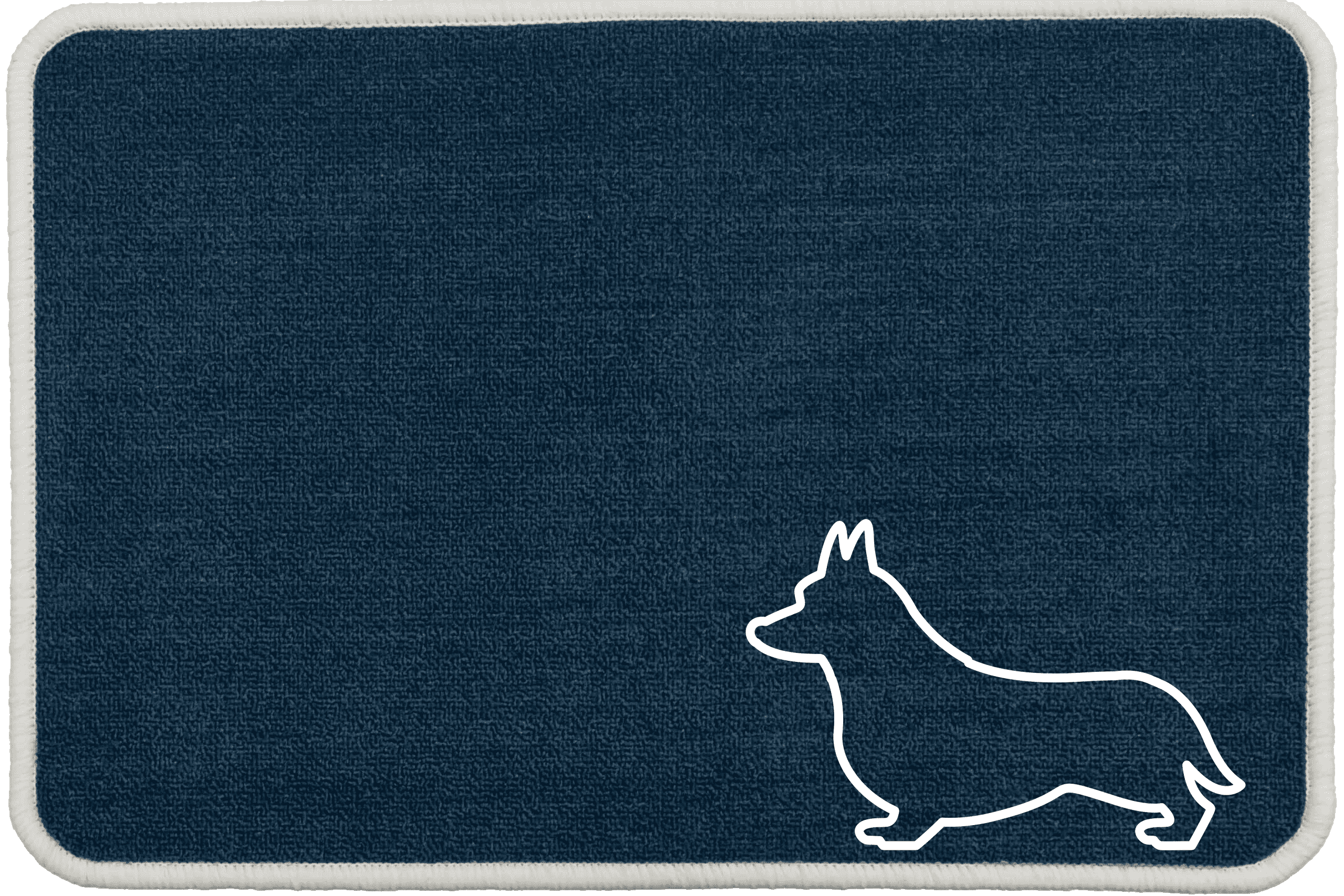 Personalised Dog Breeds Food Mat - (A to C) Blue - Corgi