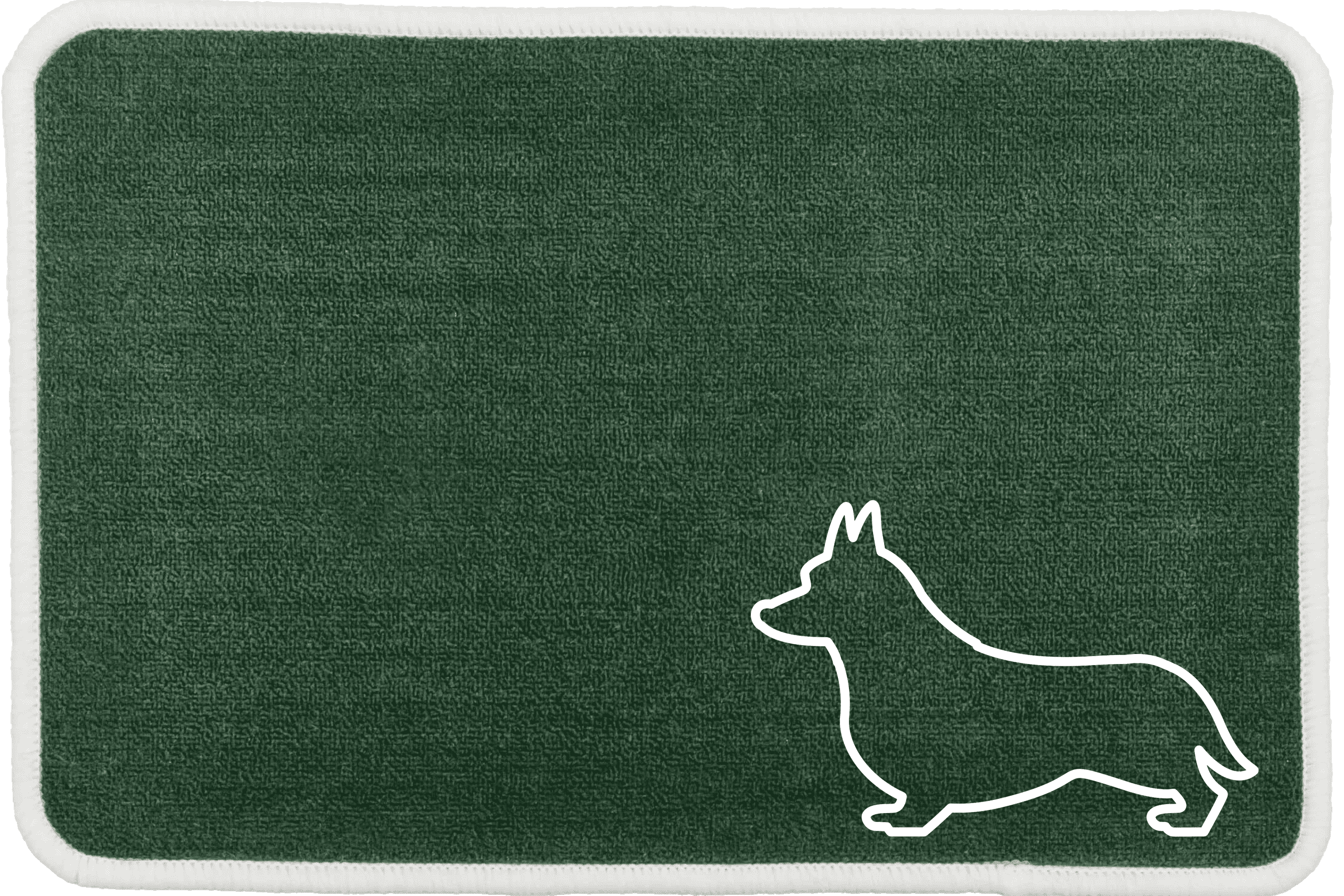 Personalised Dog Breeds Food Mat - (A to C) Green - Corgi