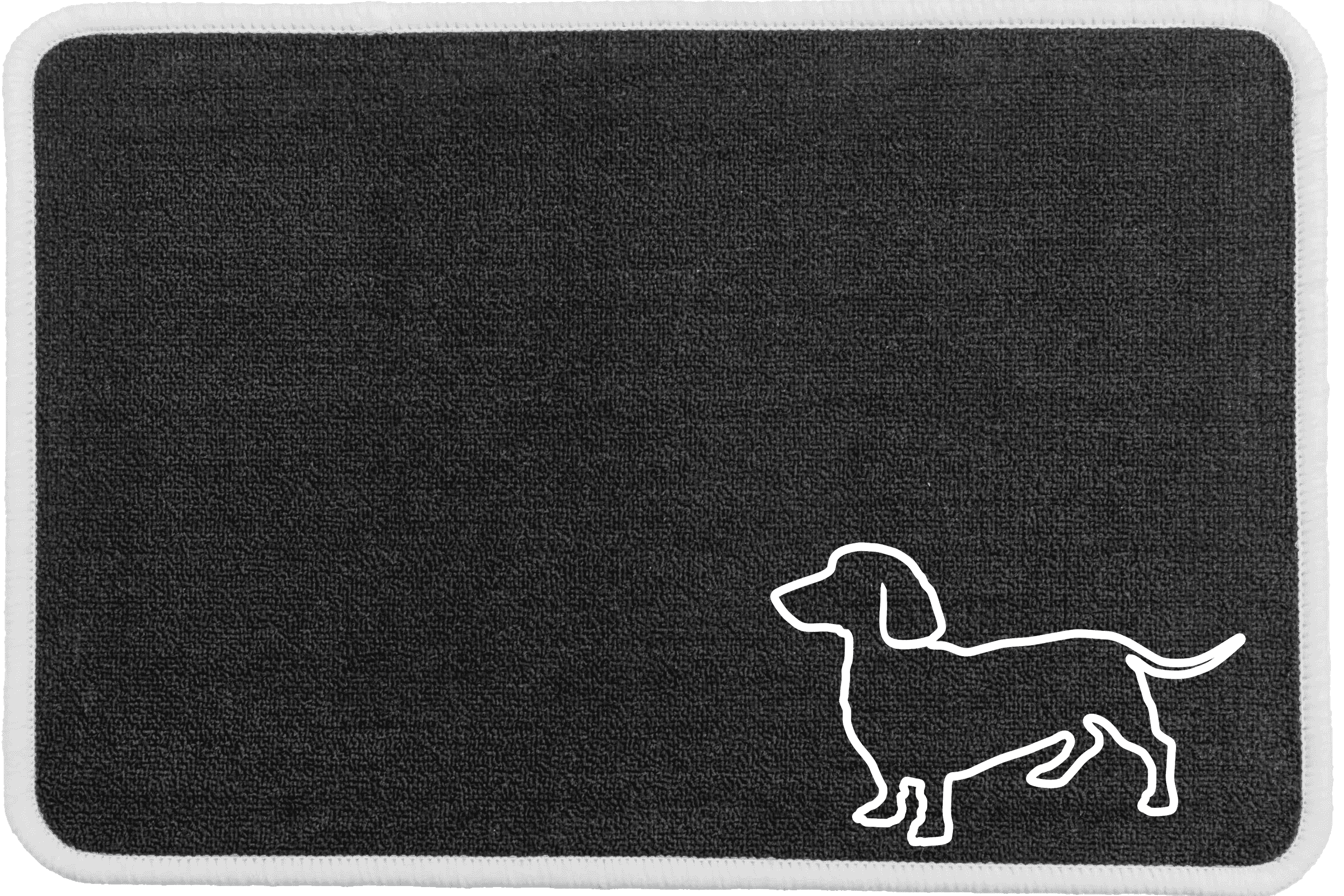 Personalised Dog Breeds Food Mat - (D to P) Charcoal - Dachshund