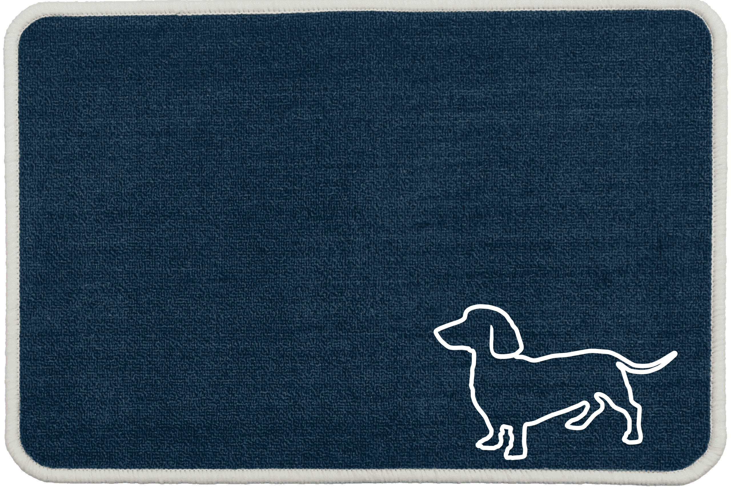 Personalised Dog Breeds Food Mat - (D to P) Blue - Dachshund