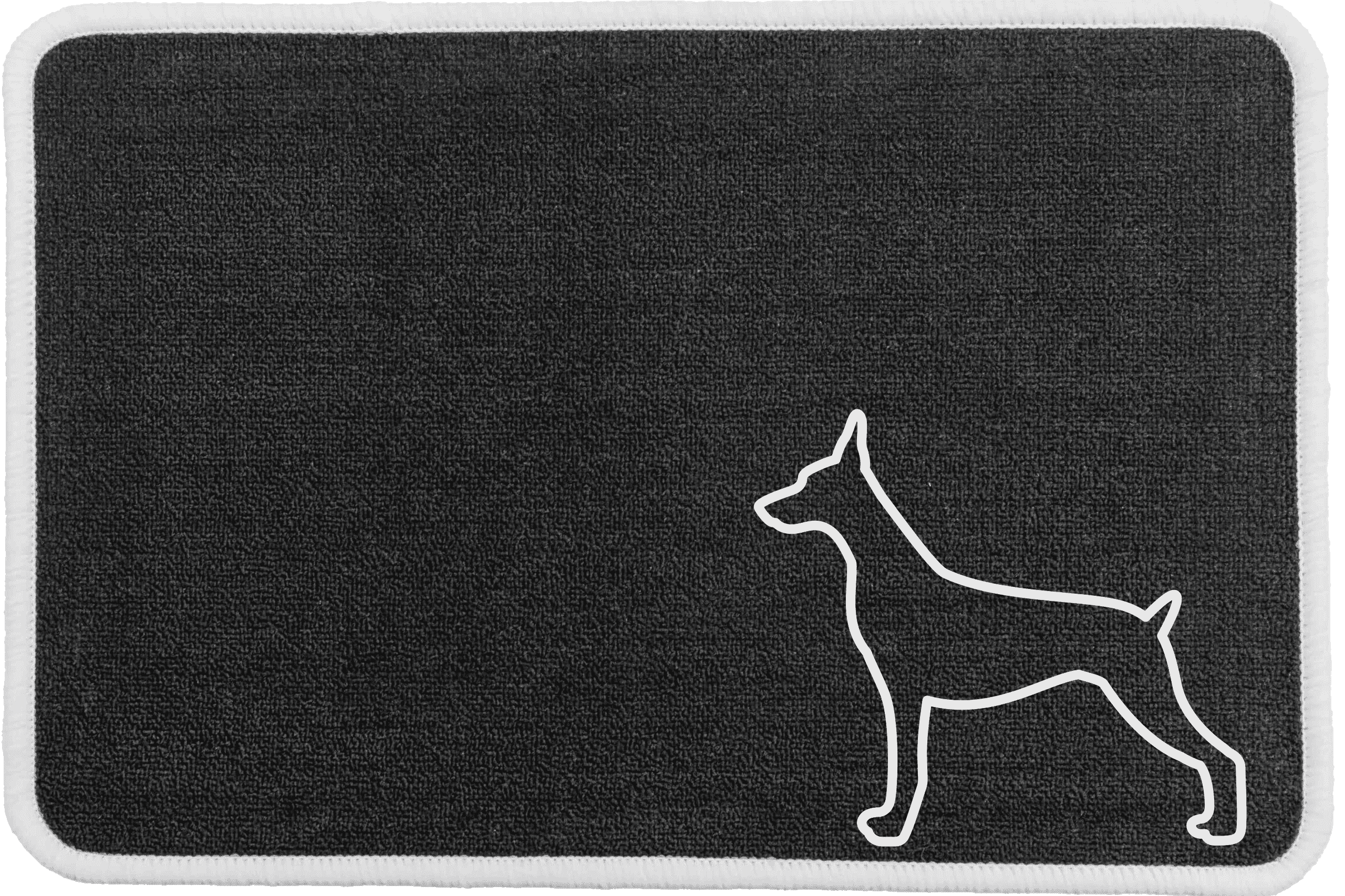 Personalised Dog Breeds Food Mat - (D to P) Charcoal - Doberman