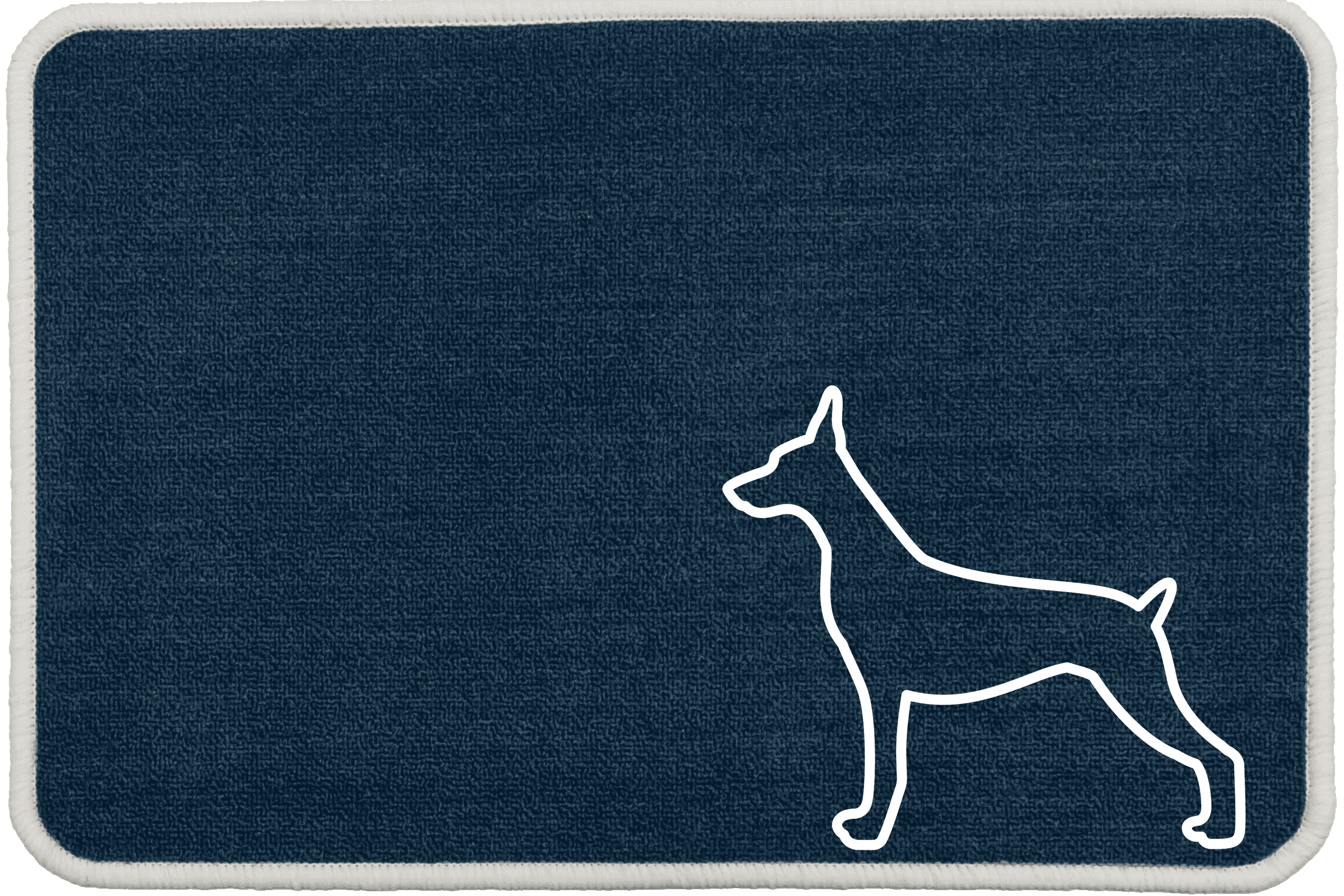 Personalised Dog Breeds Food Mat - (D to P) Blue - Doberman