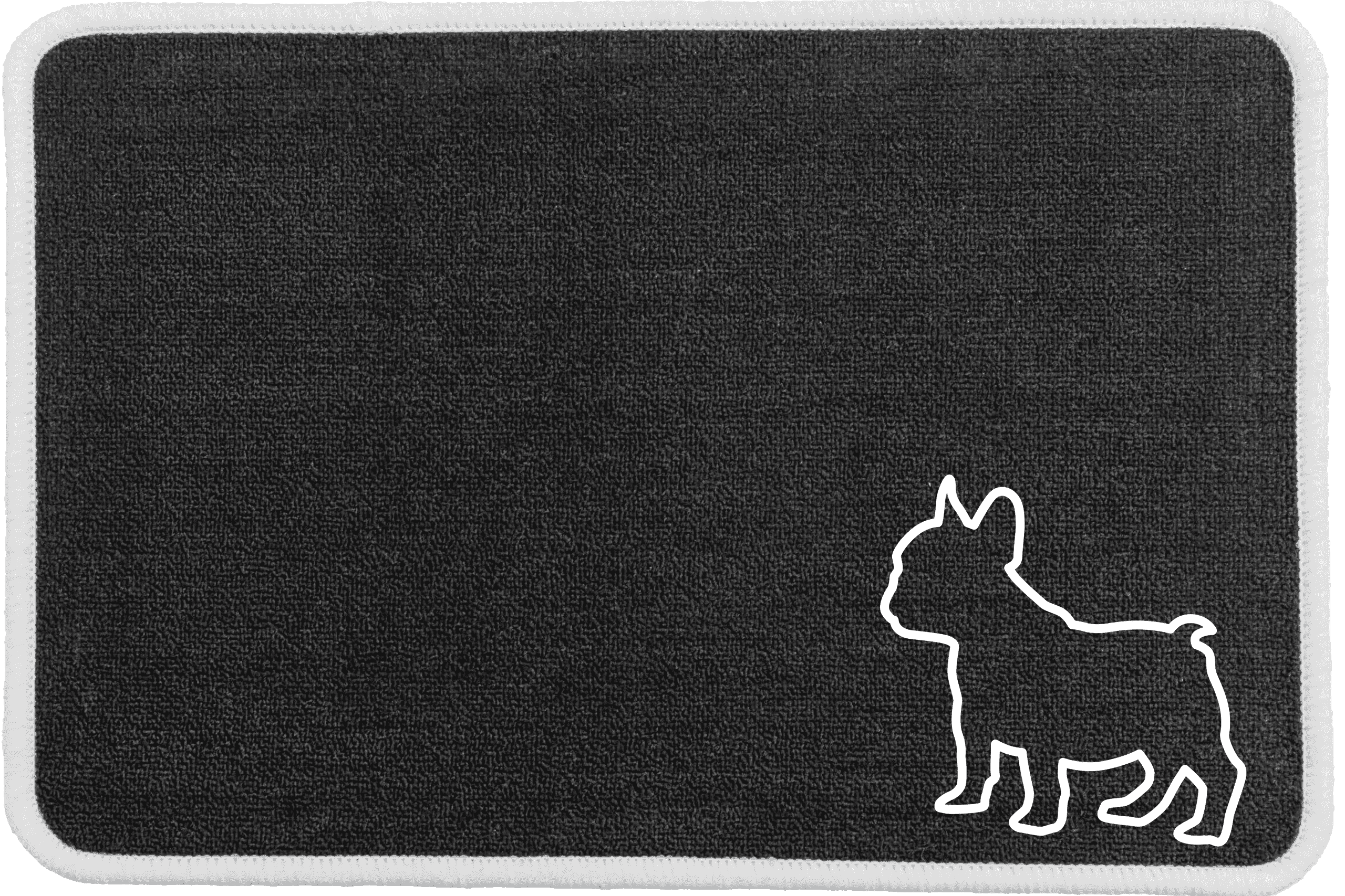 Personalised Dog Breeds Food Mat - (D to P) Charcoal - French Bulldog