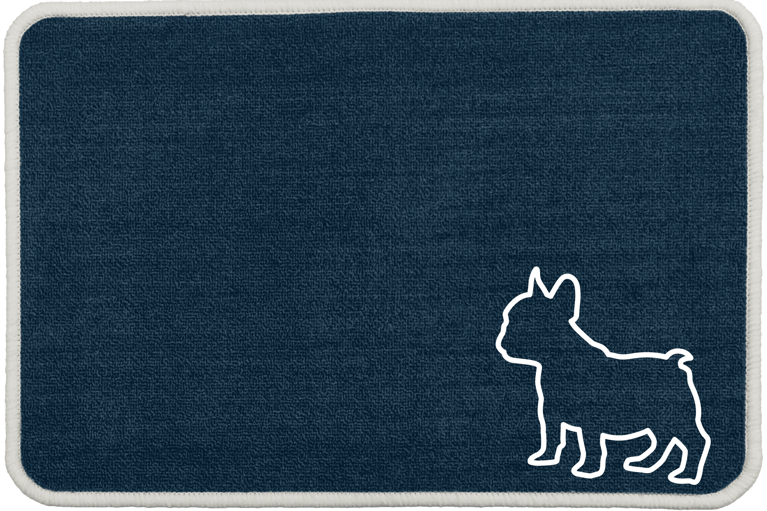 Personalised Dog Breeds Food Mat - (D to P) Blue - French Bulldog