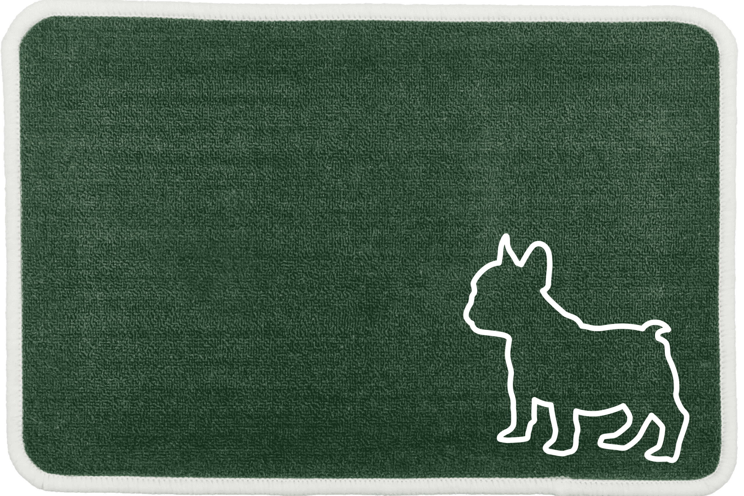 Personalised Dog Breeds Food Mat - (D to P) Green - French Bulldog