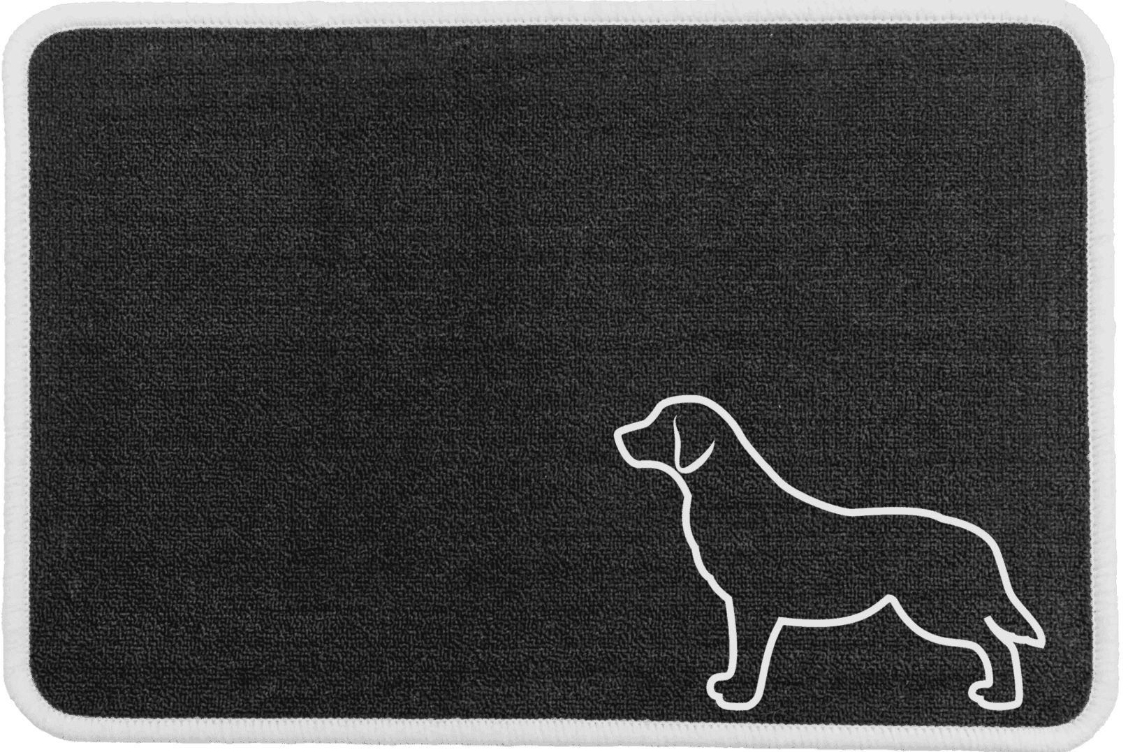 Personalised Dog Breeds Food Mat - (D to P) Charcoal - Golden Retriever