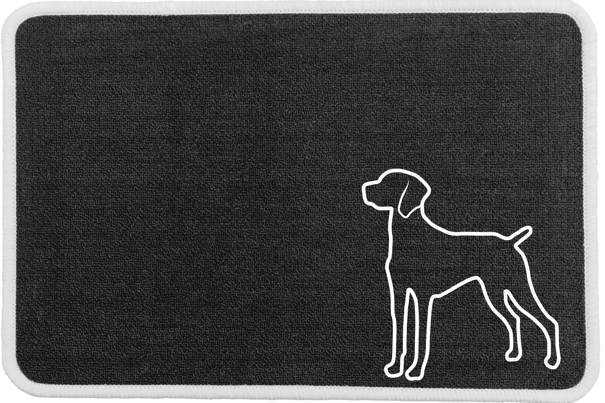 Personalised Dog Breeds Food Mat - (D to P) Charcoal - Hungarian Visla