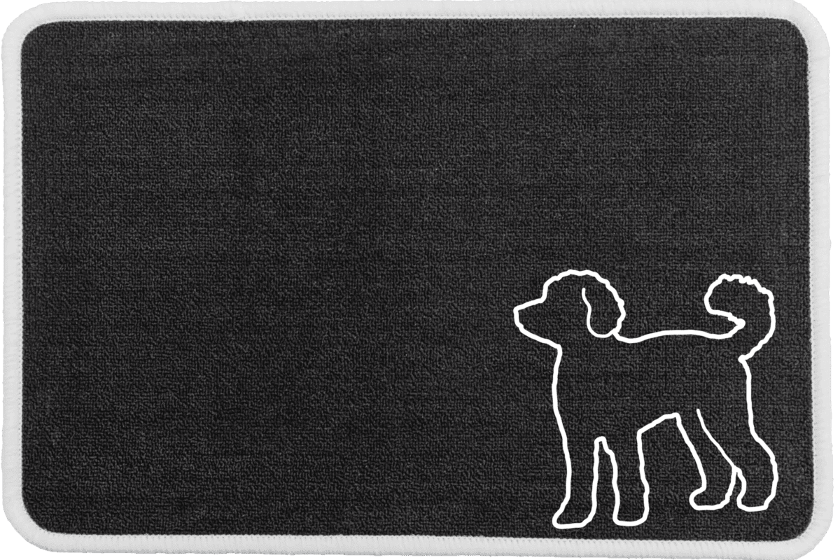 Personalised Dog Breeds Food Mat - (D to P) Charcoal - Labradoodle