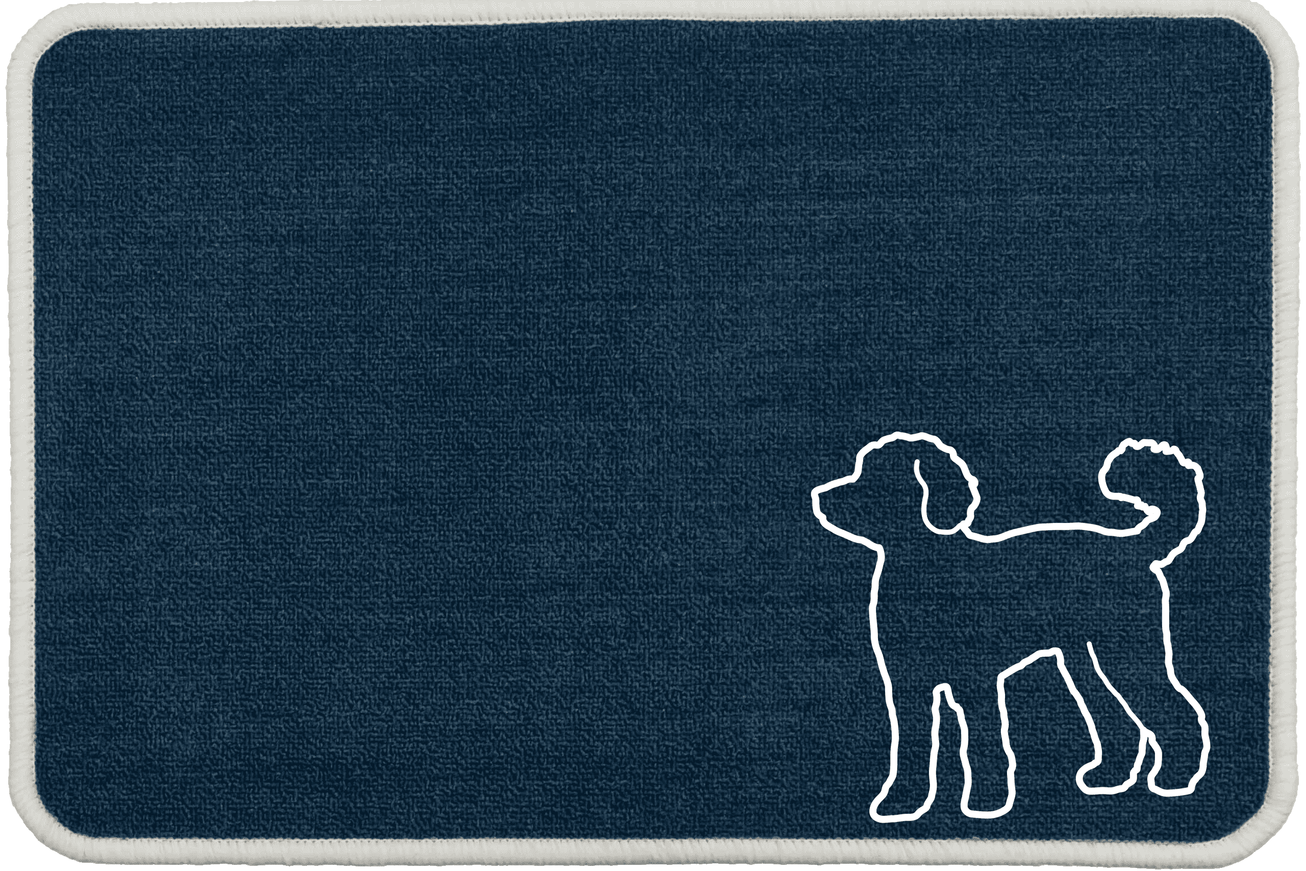 Personalised Dog Breeds Food Mat - (D to P) Blue - Labradoodle