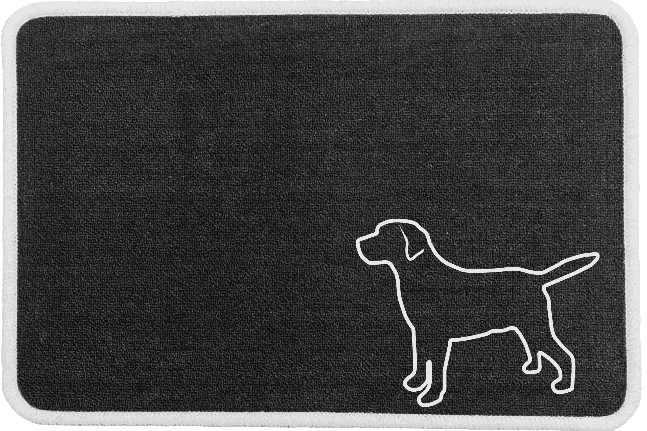 Personalised Dog Breeds Food Mat - (D to P) Charcoal - Labrador