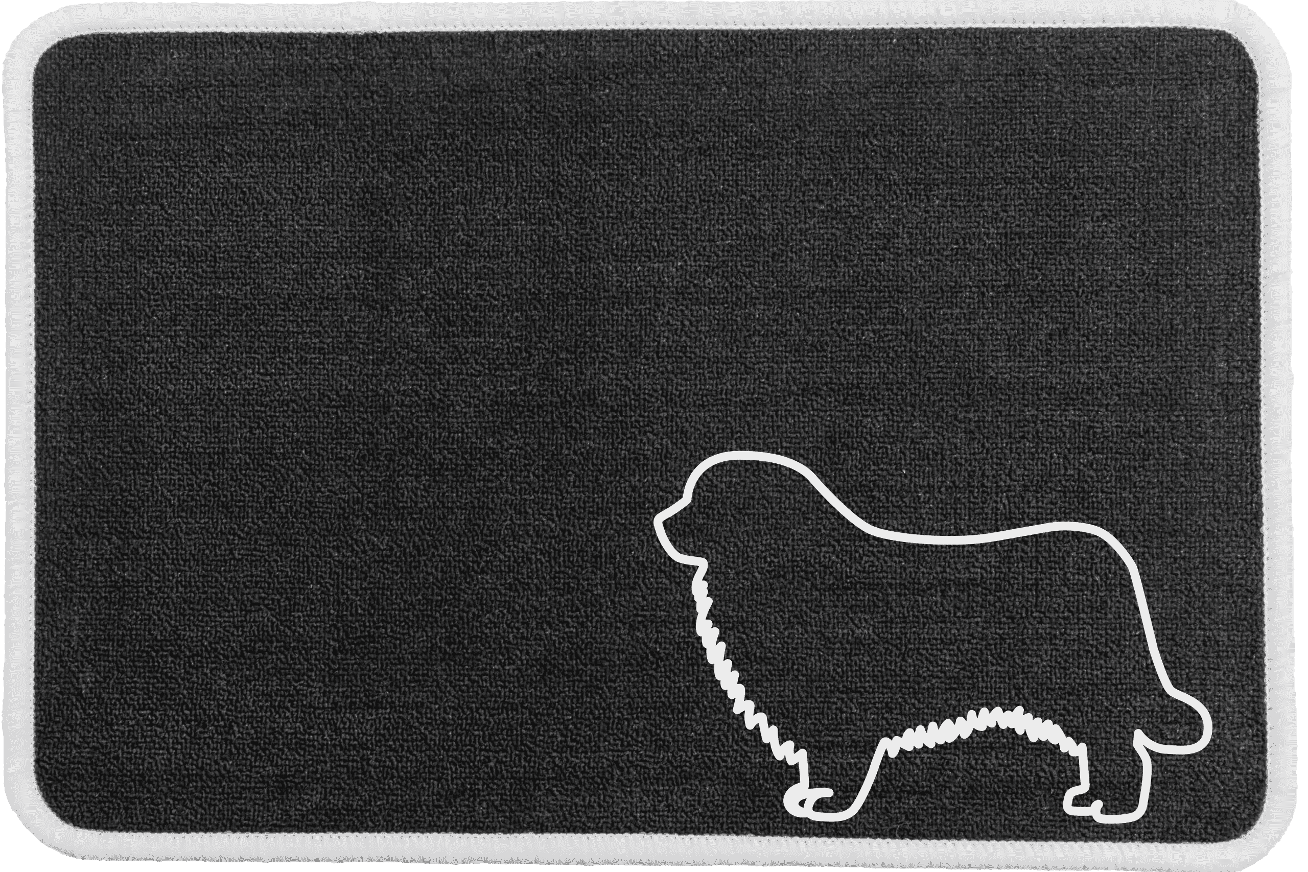 Personalised Dog Breeds Food Mat - (D to P) Charcoal - Newfoundland