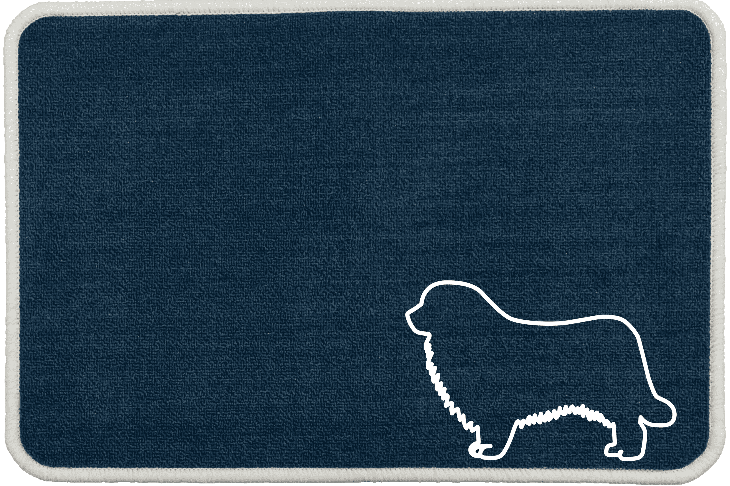 Personalised Dog Breeds Food Mat - (D to P) Blue - Newfoundland