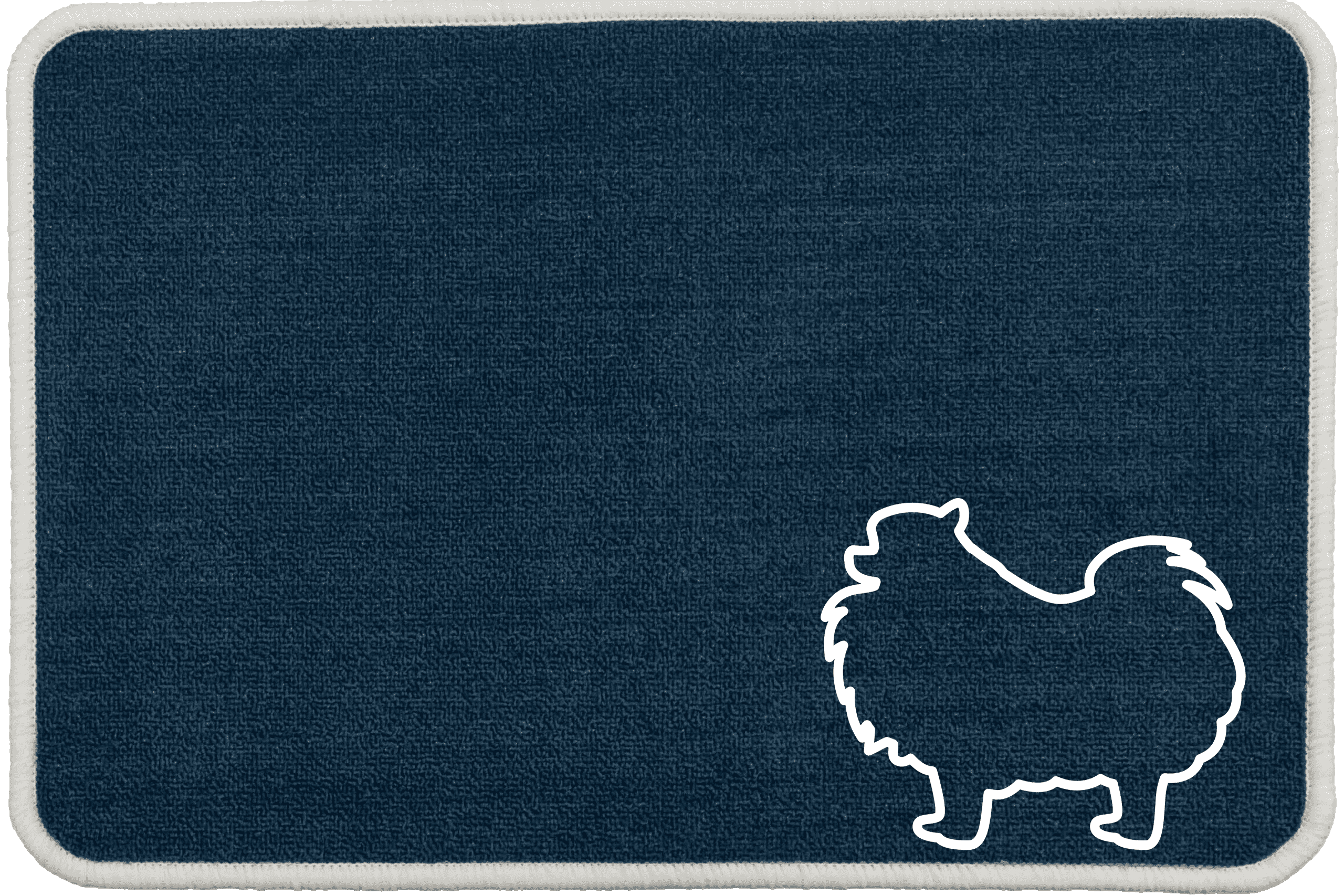 Personalised Dog Breeds Food Mat - (D to P) Blue - Pomeranian