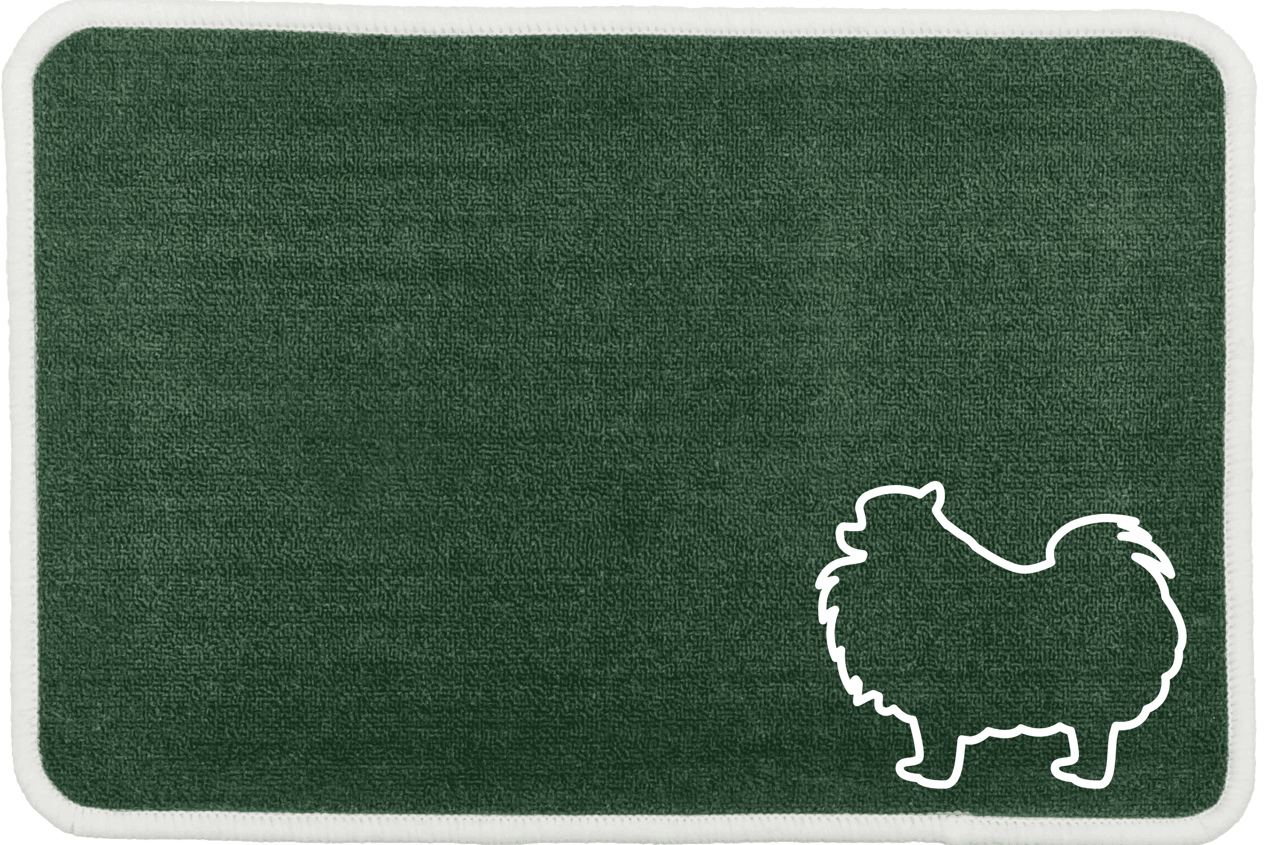 Personalised Dog Breeds Food Mat - (D to P) Green - Pomeranian
