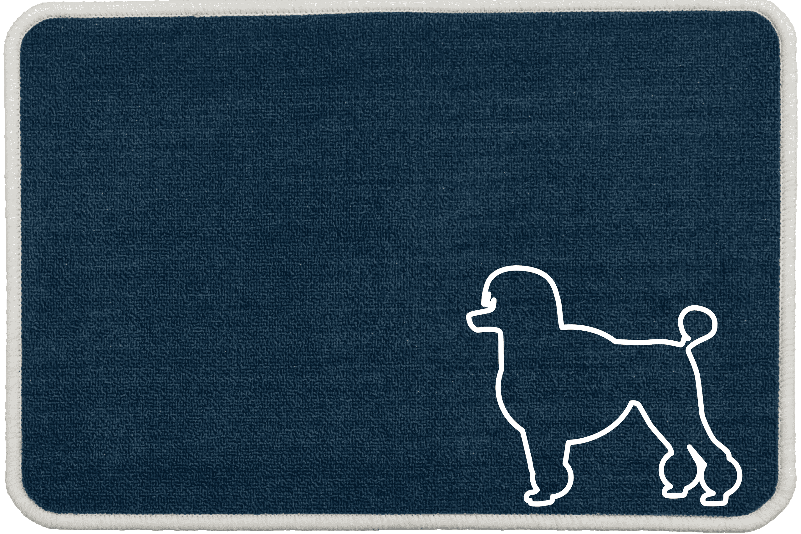Personalised Dog Breeds Food Mat - (D to P) Blue - Poodle