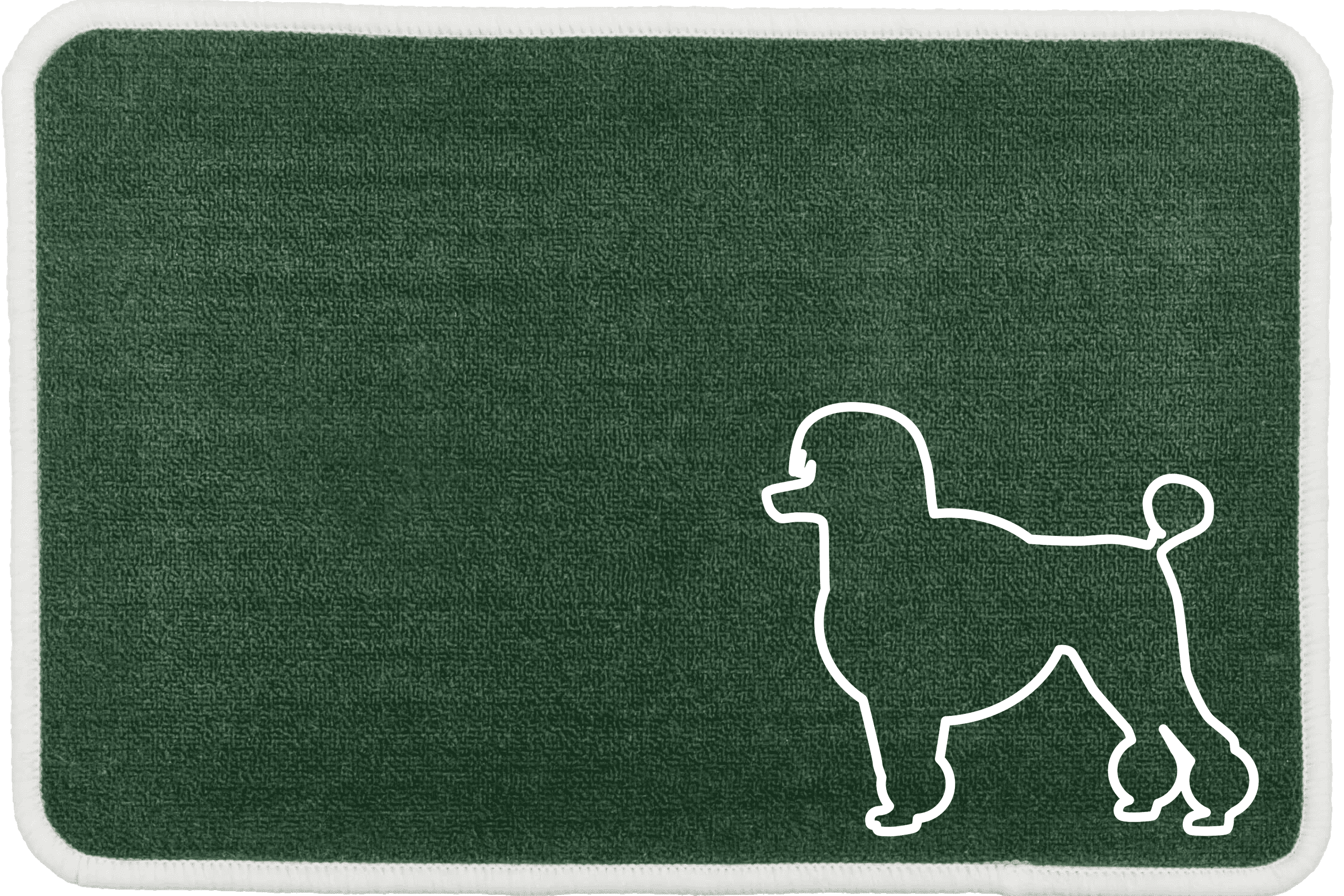 Personalised Dog Breeds Food Mat - (D to P) Green - Poodle