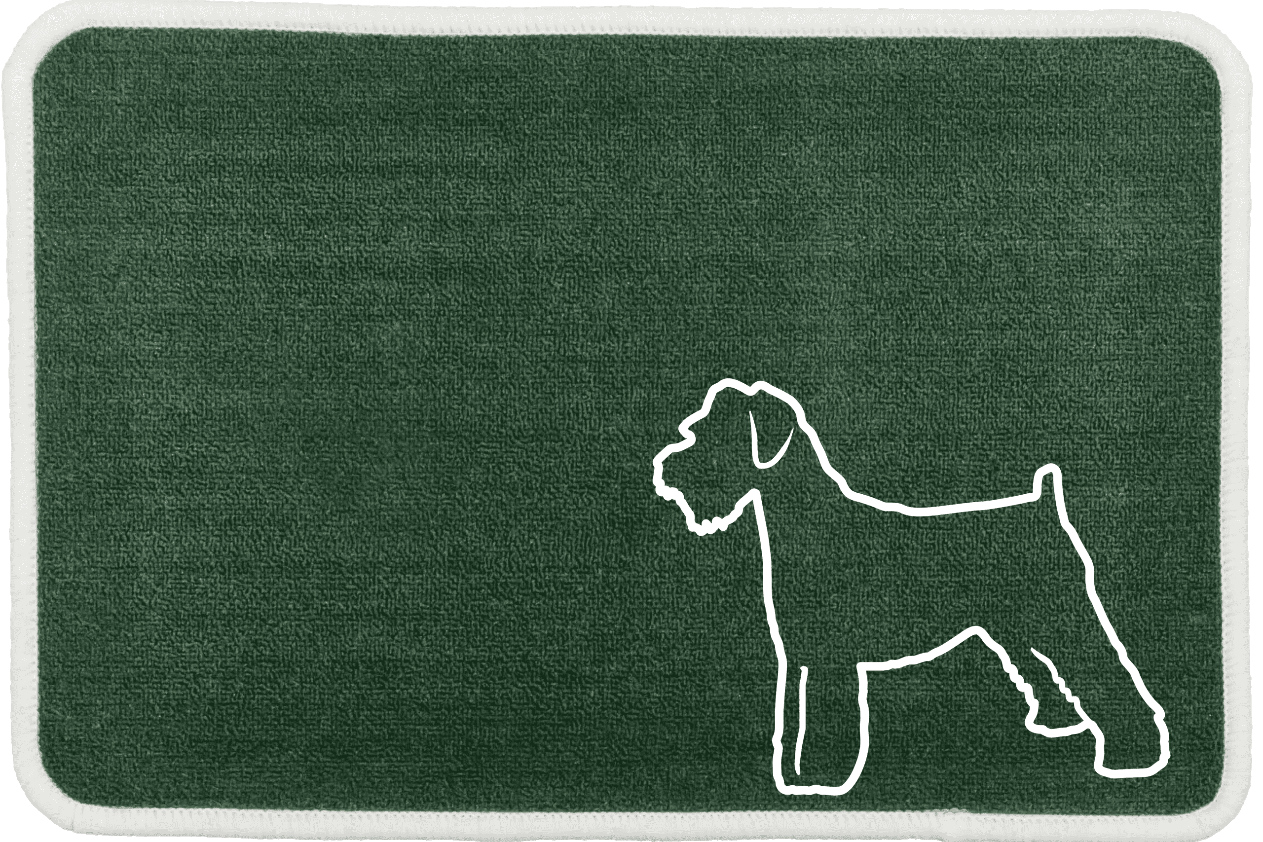 Personalised Dog Breeds Food Mat - (R to Y) Green - Riesenschnauzer